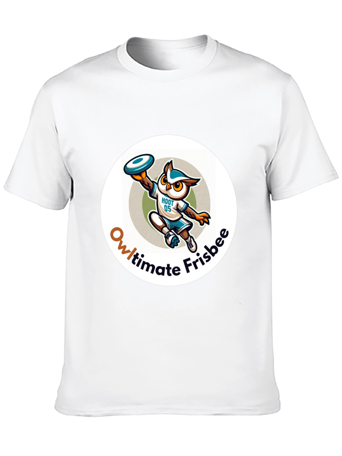 Owl Ultimate Frisbee Black T-Shirt
