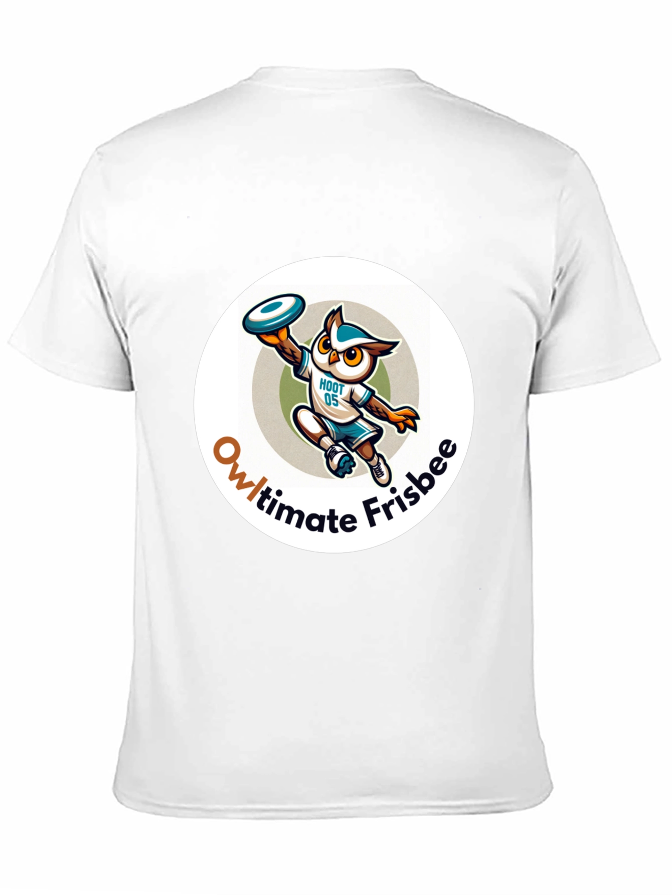 Owl Ultimate Frisbee Black T-Shirt