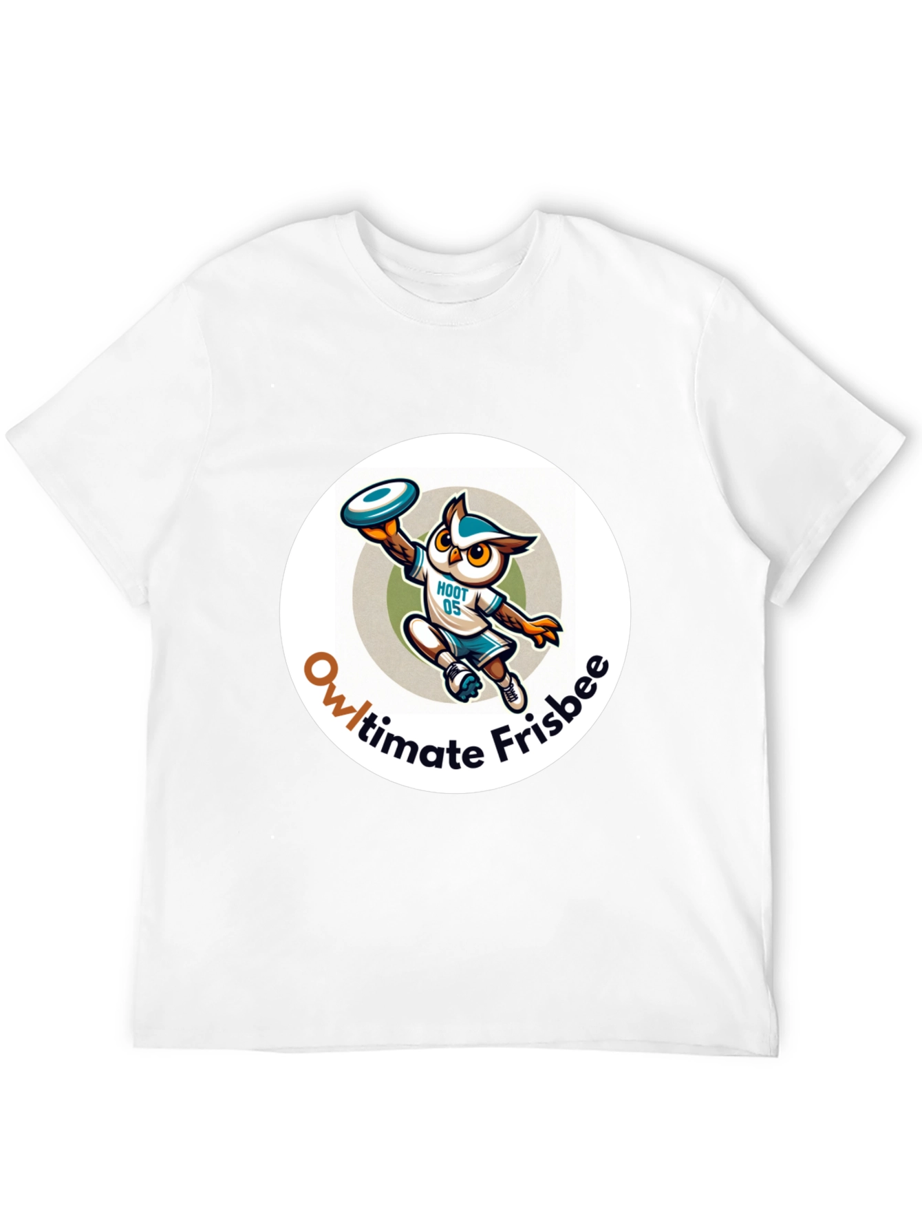 Owl Ultimate Frisbee Black T-Shirt