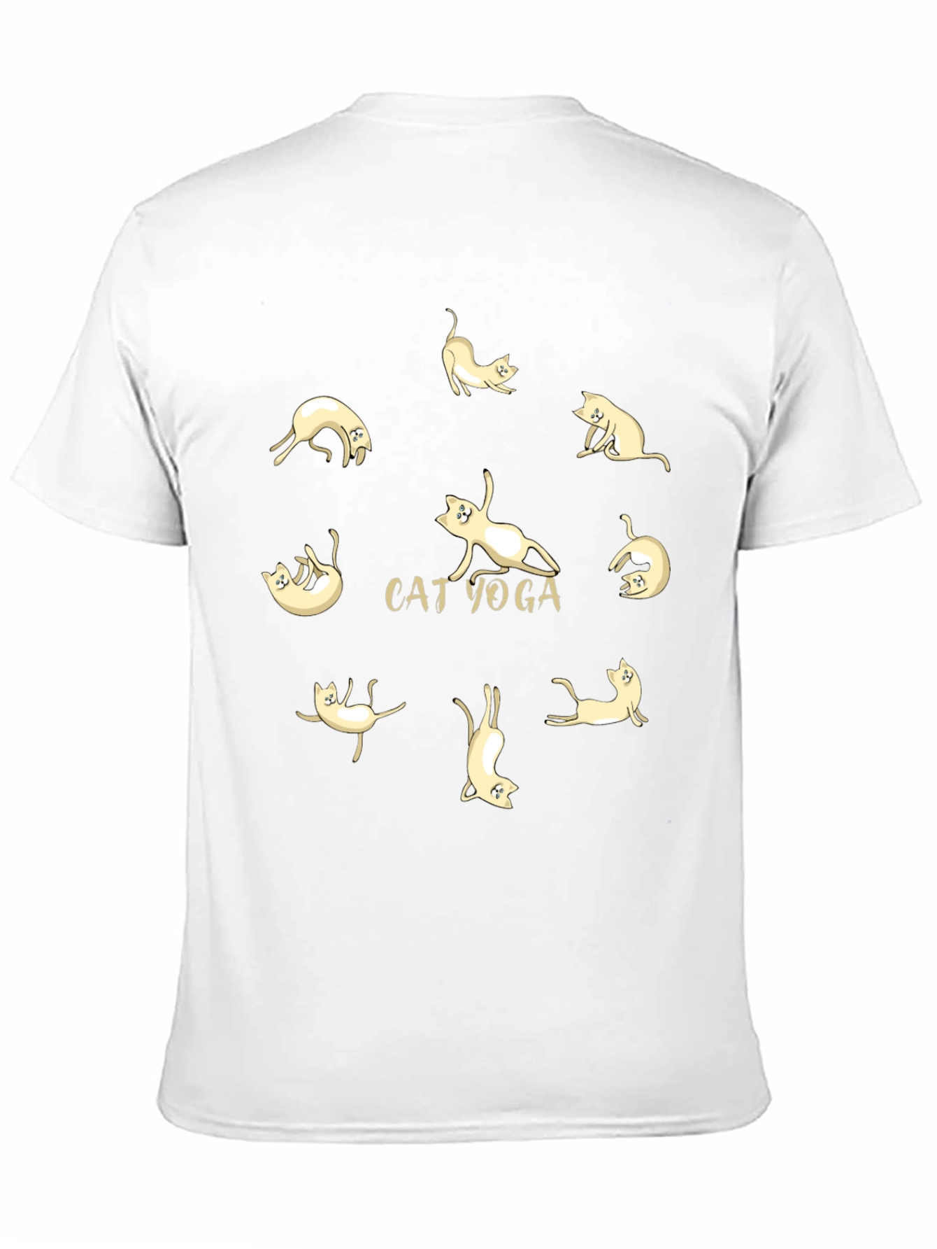 Cat Yoga Black T-Shirt