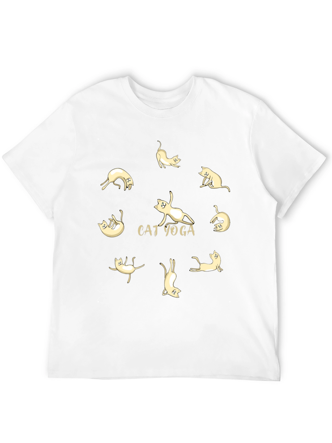 Cat Yoga Black T-Shirt