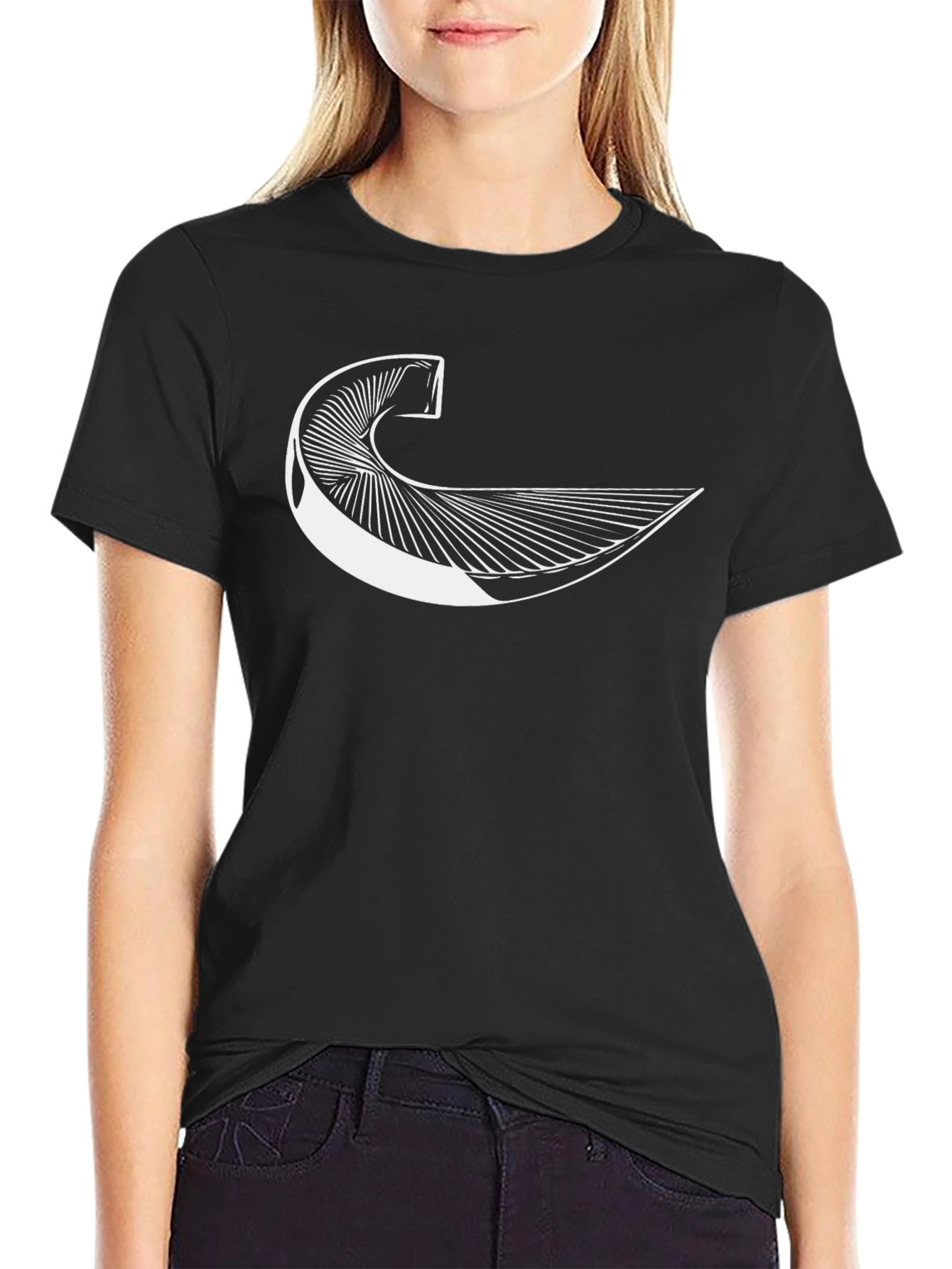 Abstract Graphic Tee - Black