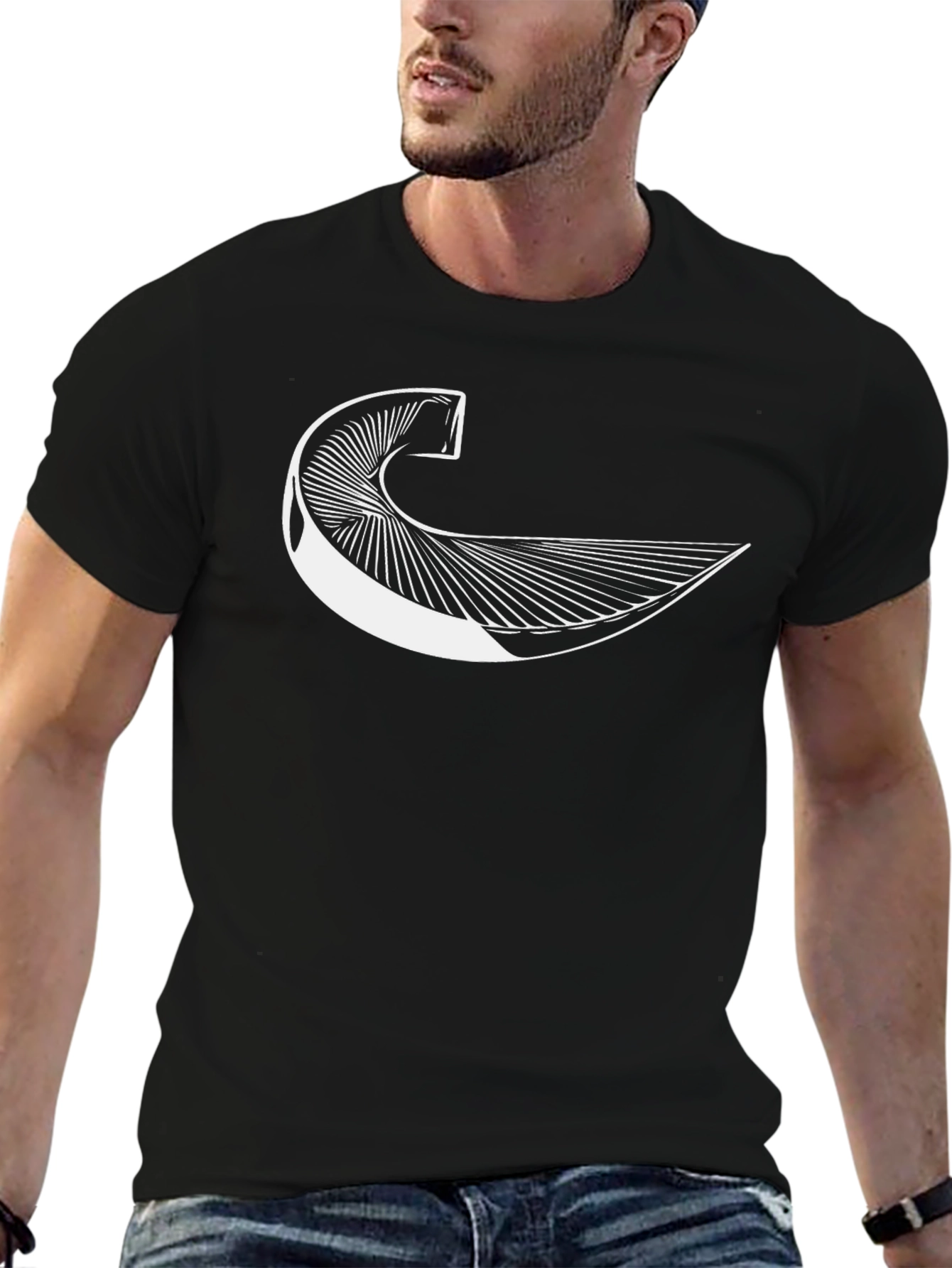 Abstract Graphic Tee - Black