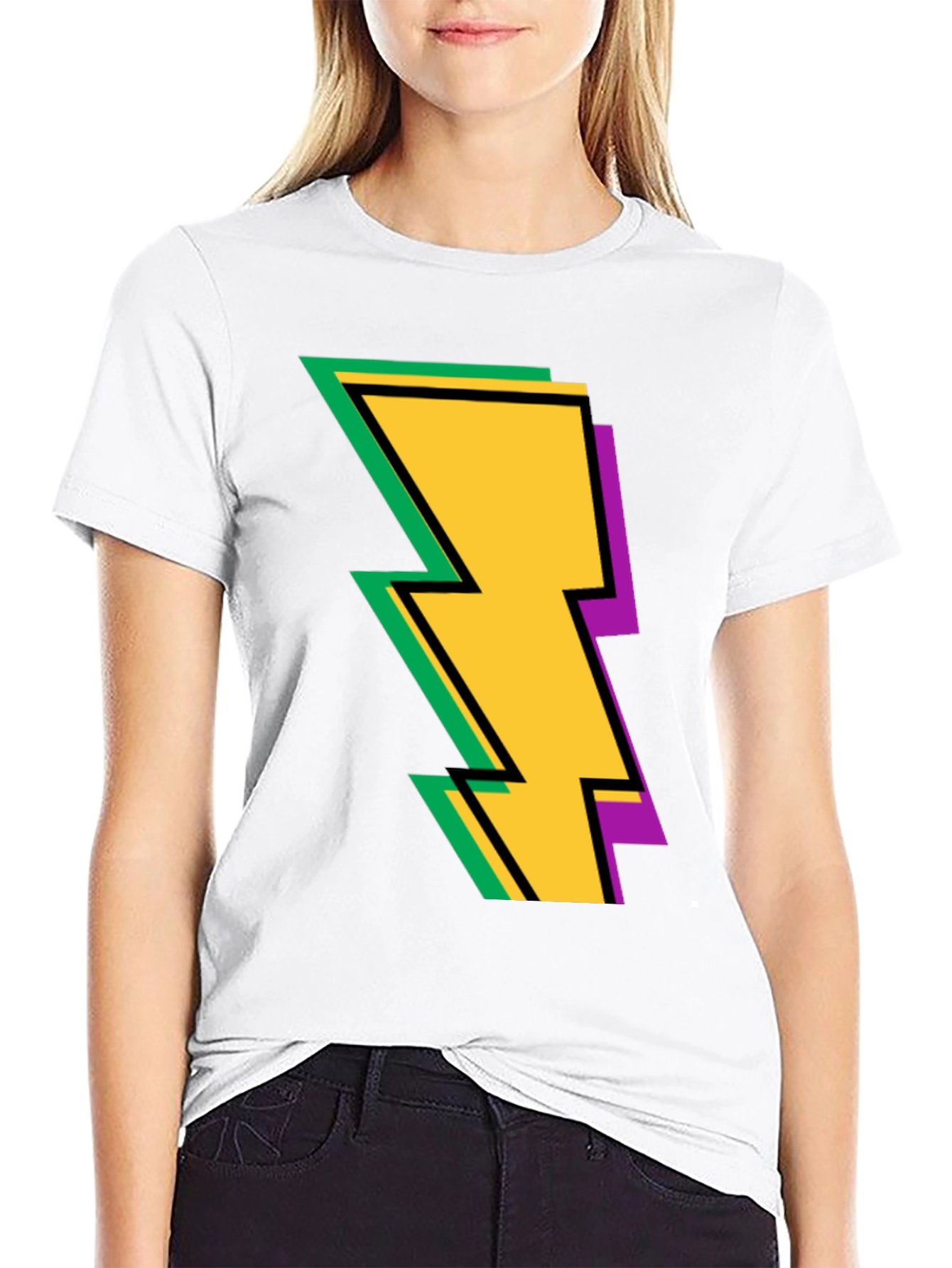 Lightning Bolt Graphic Tee - Bold and Stylish