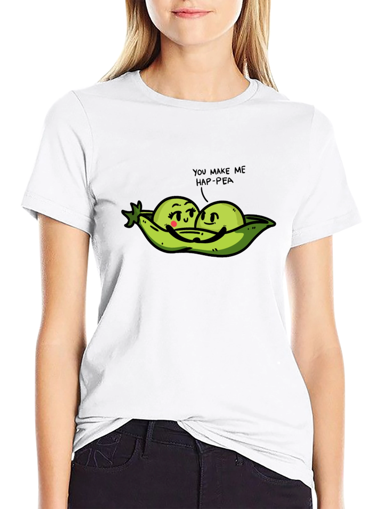 You Make Me Hap-pea Funny Pun T-Shirt