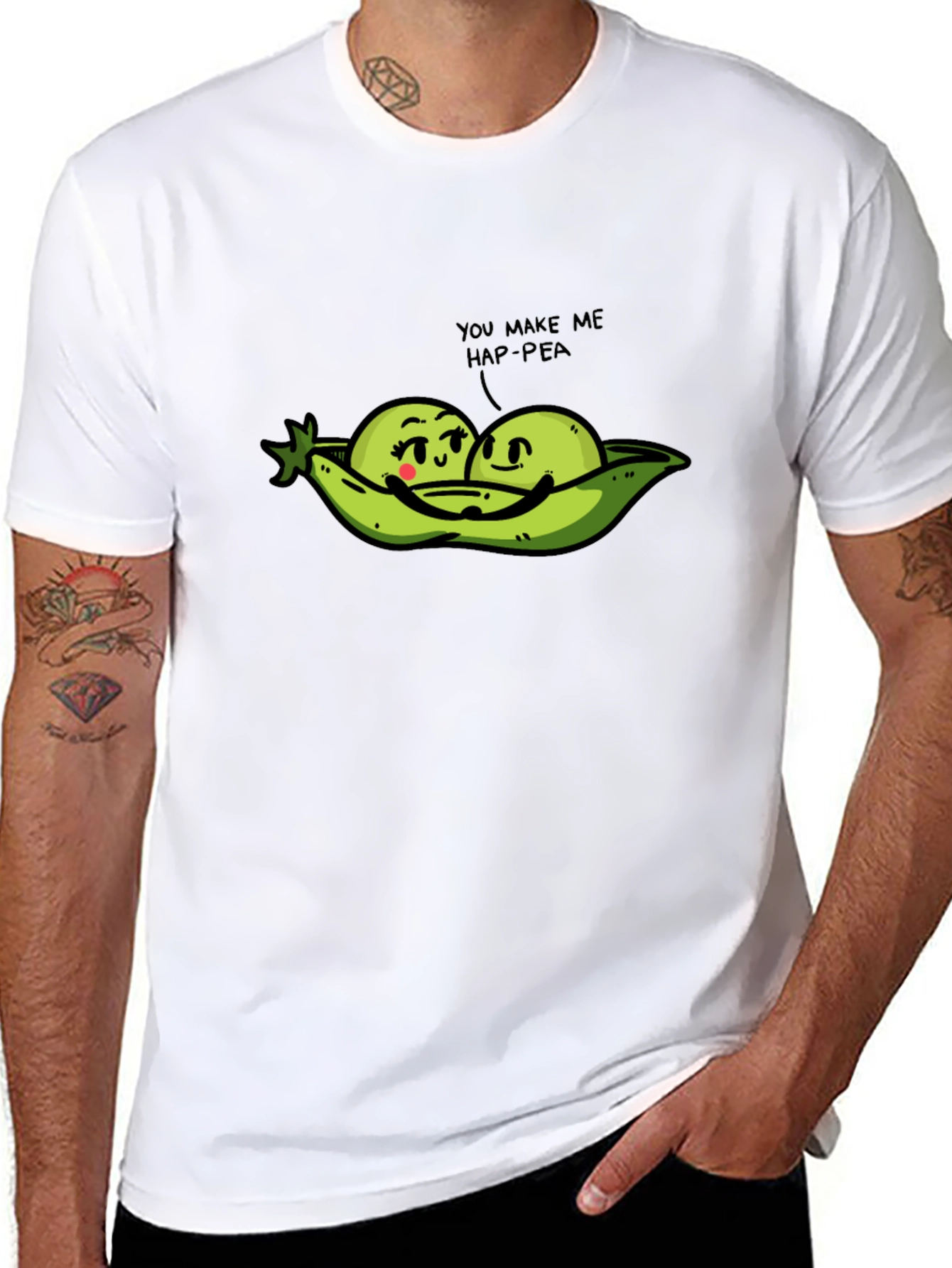 You Make Me Hap-pea Funny Pun T-Shirt