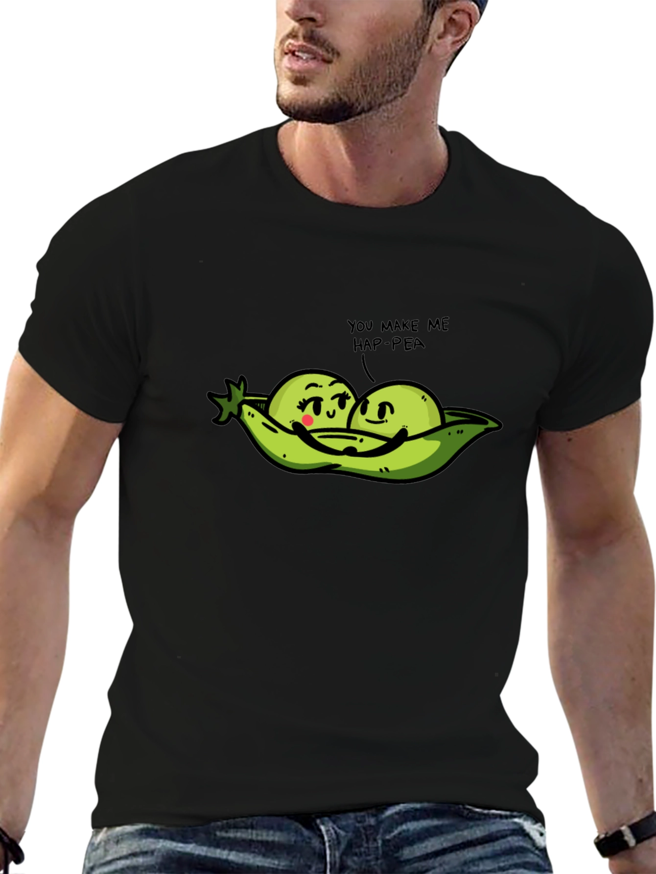 You Make Me Hap-pea Funny Pun T-Shirt