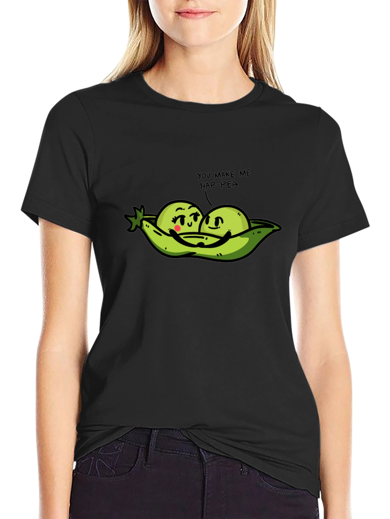 You Make Me Hap-pea Funny Pun T-Shirt