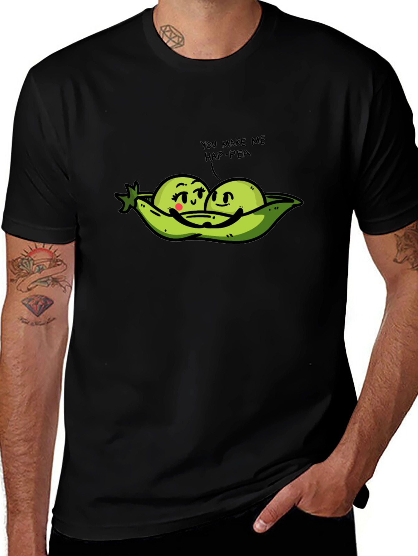 You Make Me Hap-pea Funny Pun T-Shirt