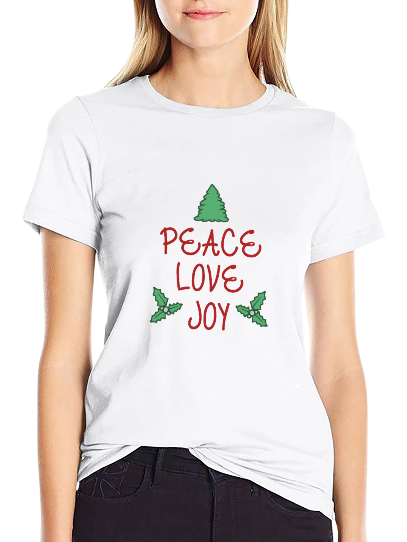 Holiday Peace Love Joy Graphic Tee