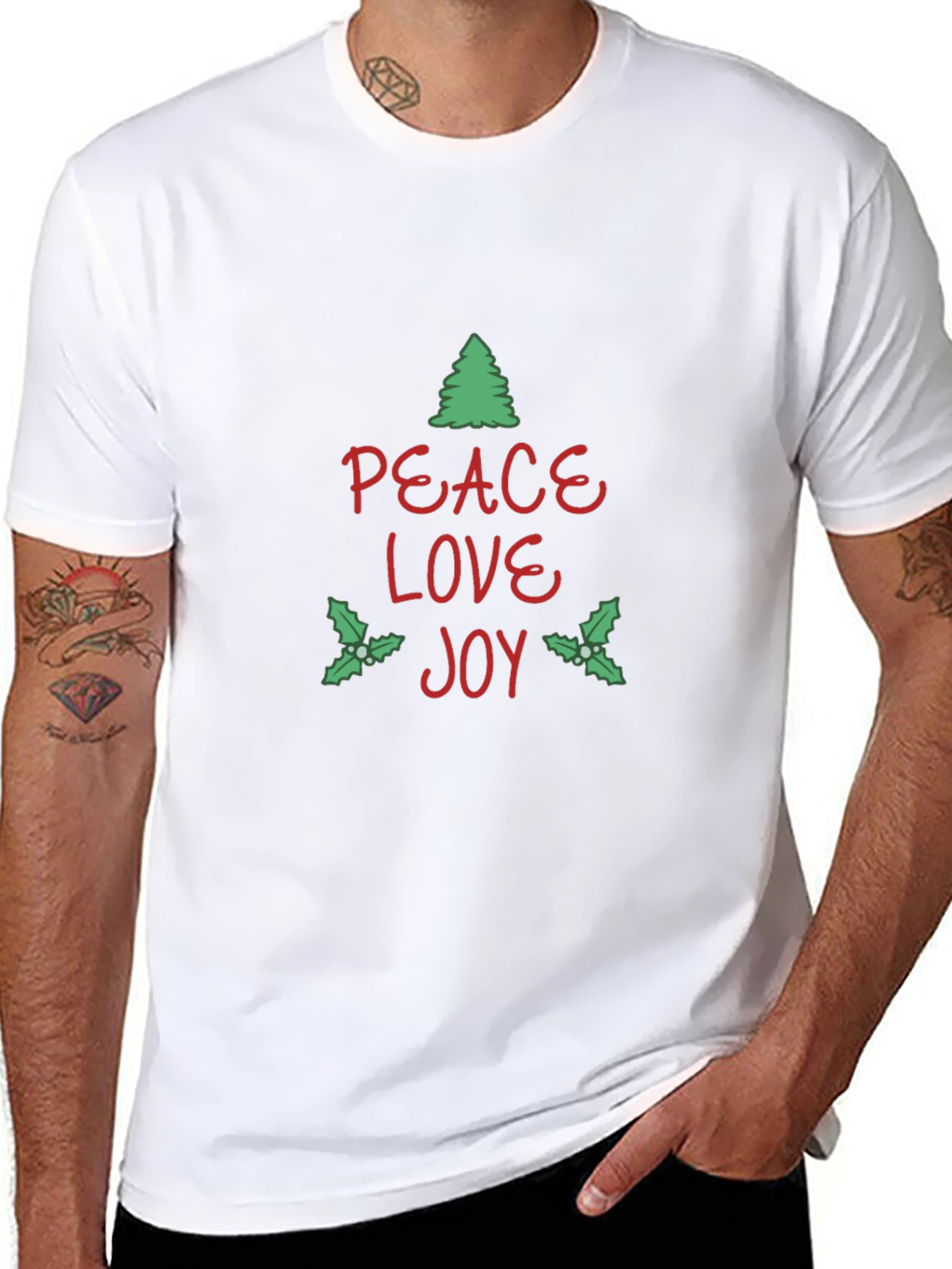 Holiday Peace Love Joy Graphic Tee