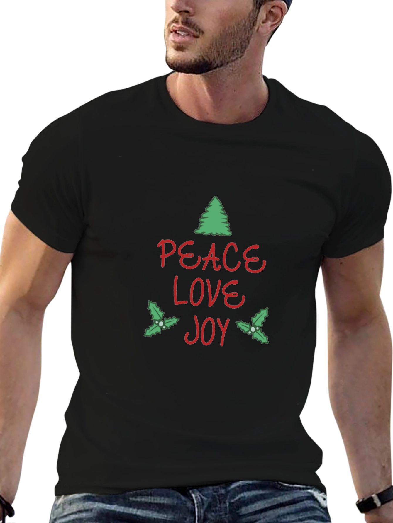 Holiday Peace Love Joy Graphic Tee
