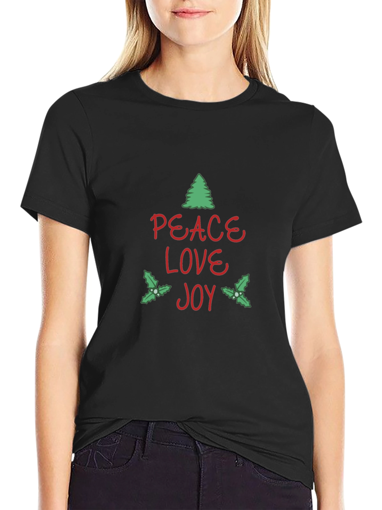 Holiday Peace Love Joy Graphic Tee