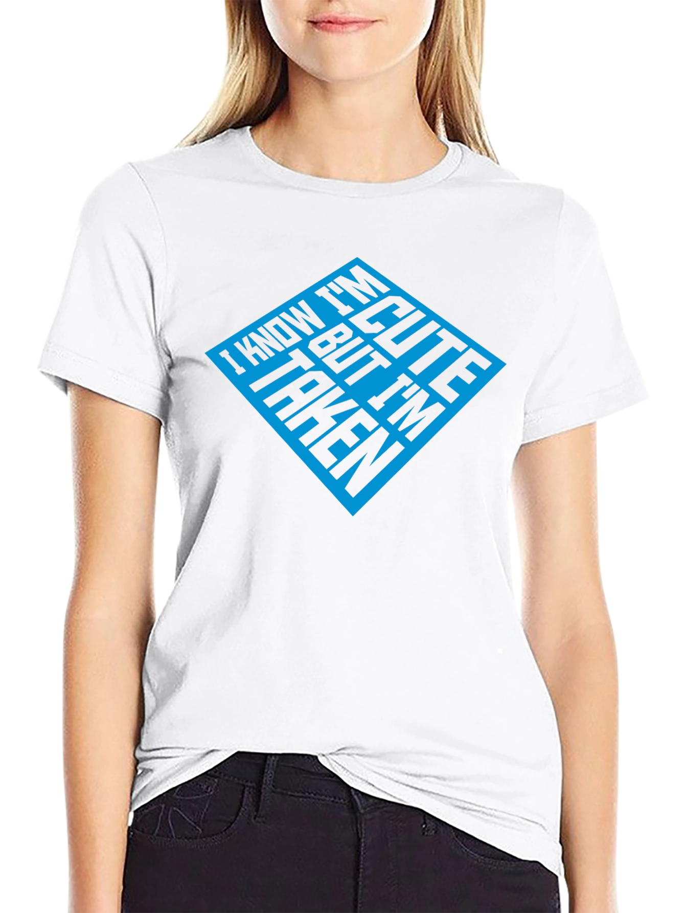 Cute But Taken Mens Black Graphic Tee