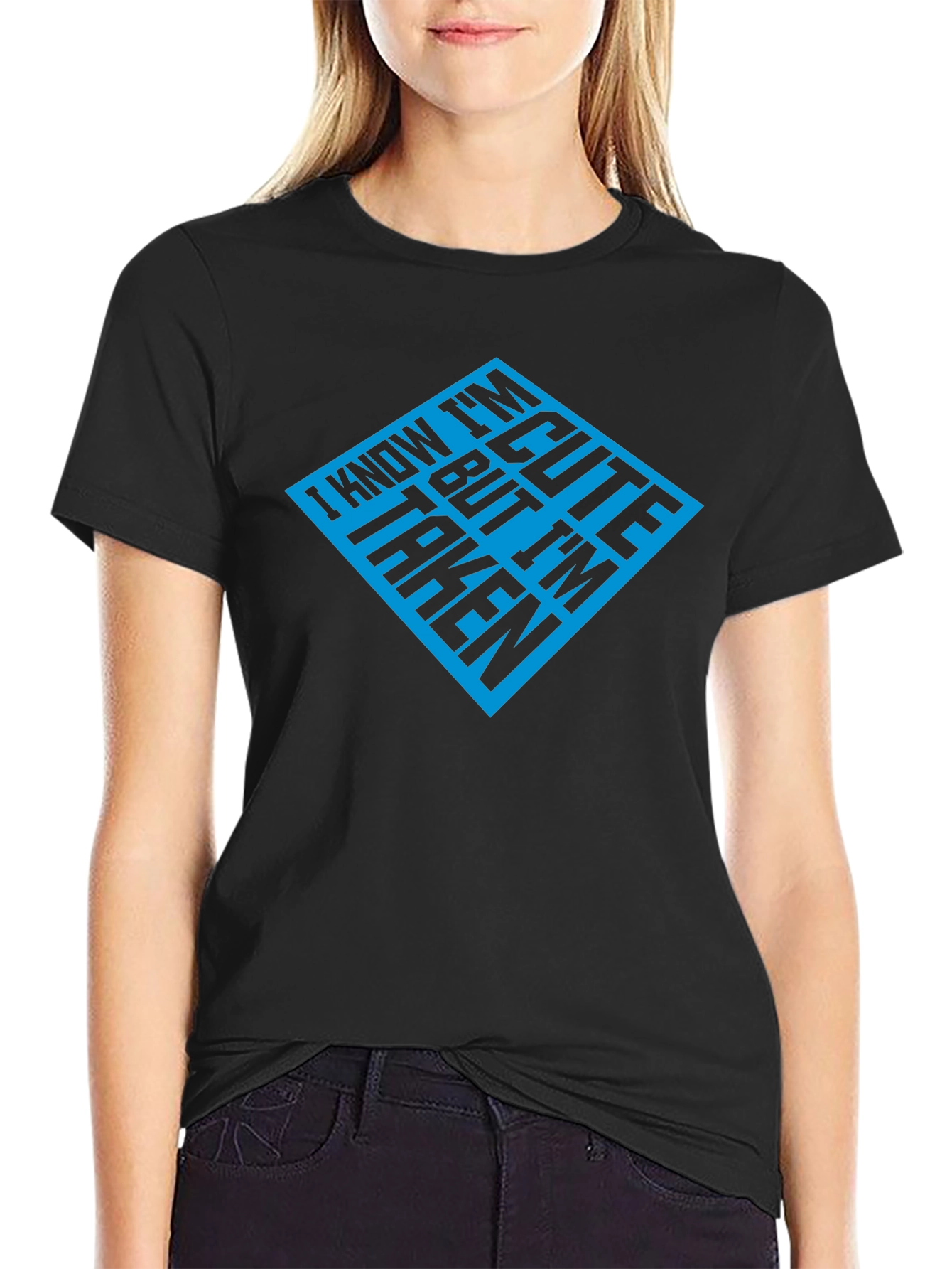 Cute But Taken Mens Black Graphic Tee