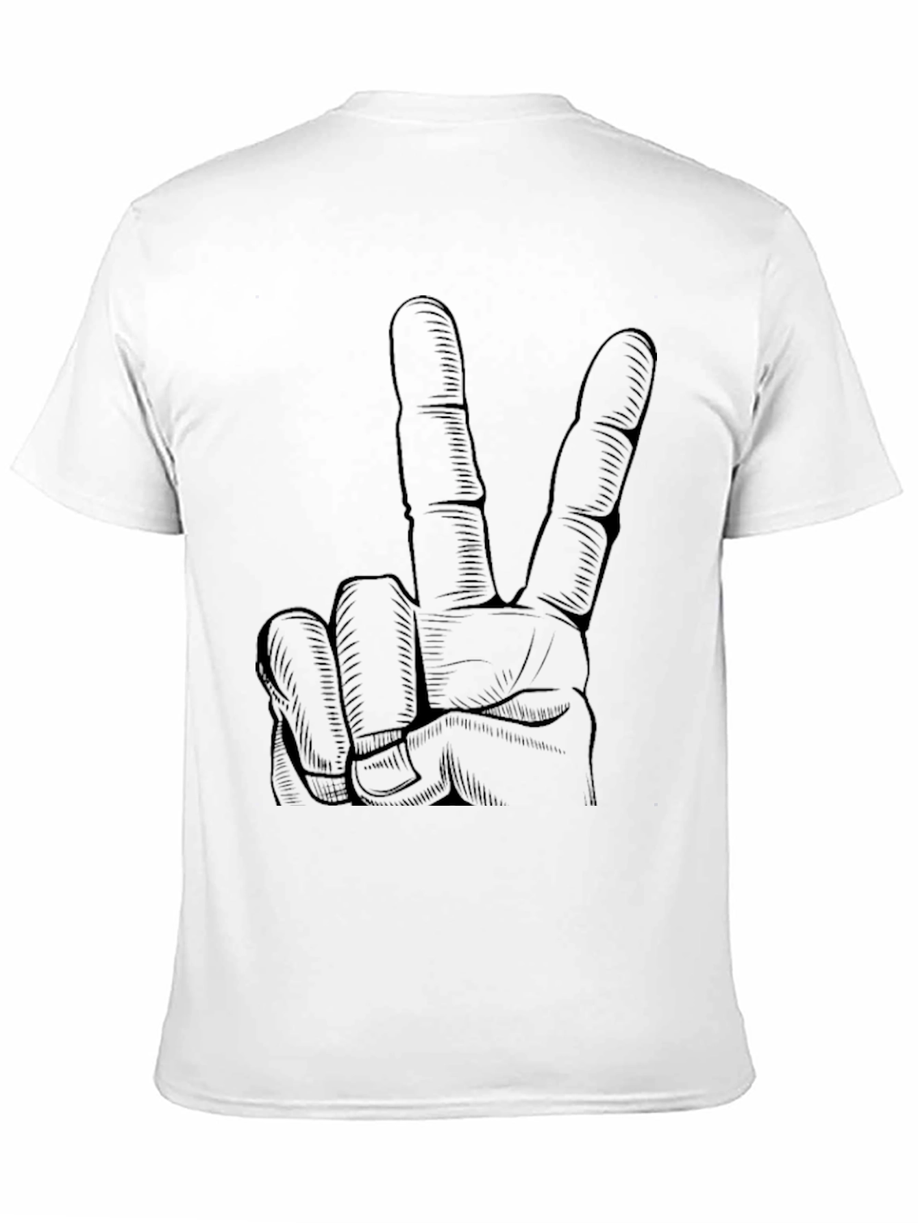 Peace Sign Graphic Black T-Shirt