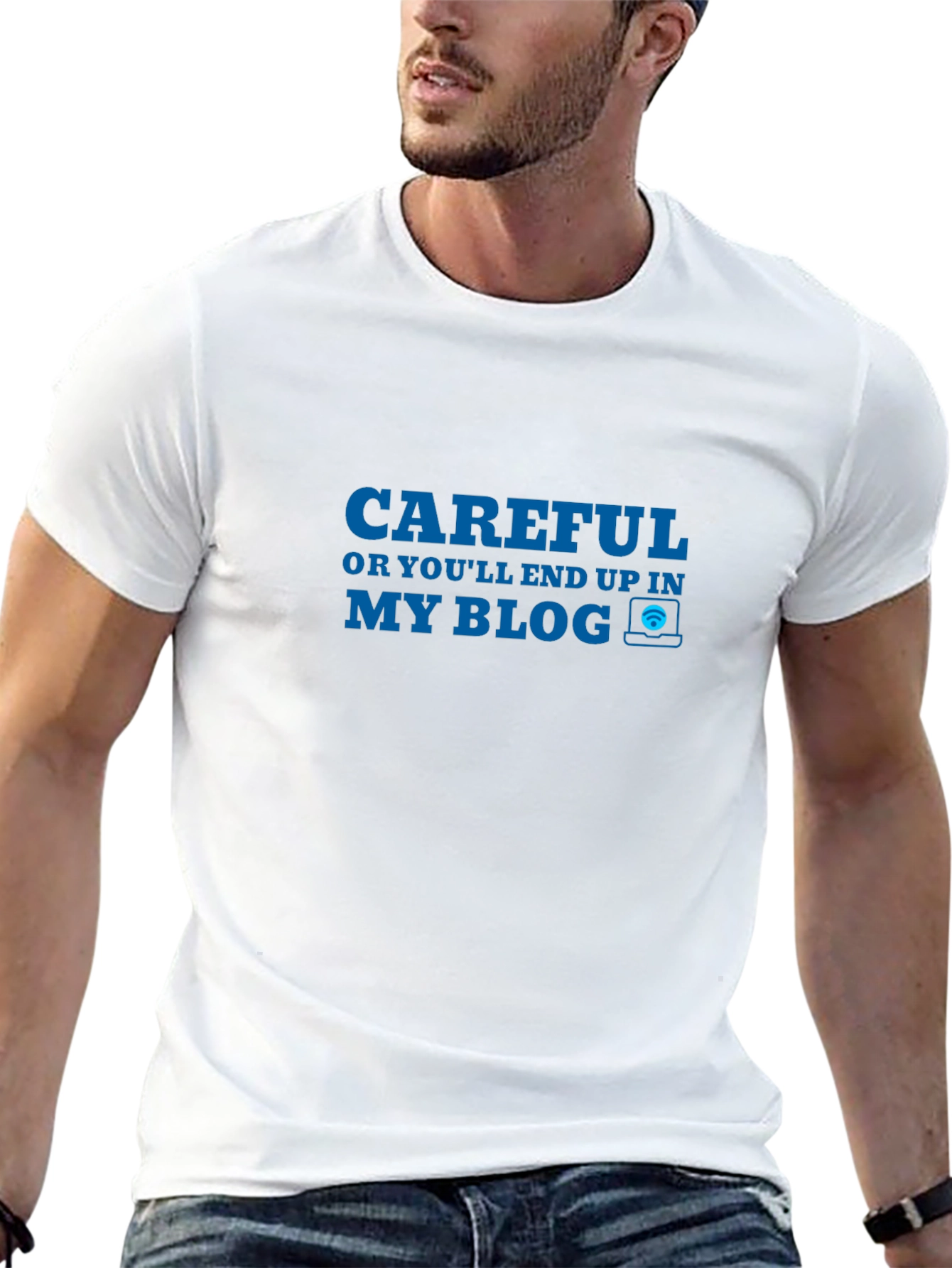 Careful My Blog T-Shirt Funny Blogger Tee