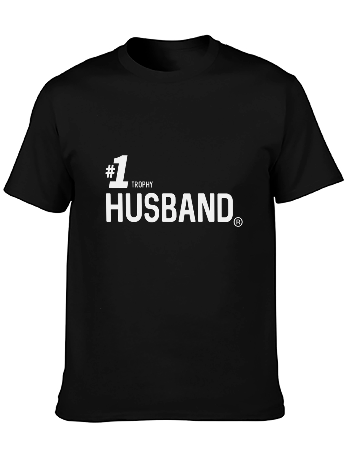 #1 Trophy Husband Black Graphic Tee Shirt