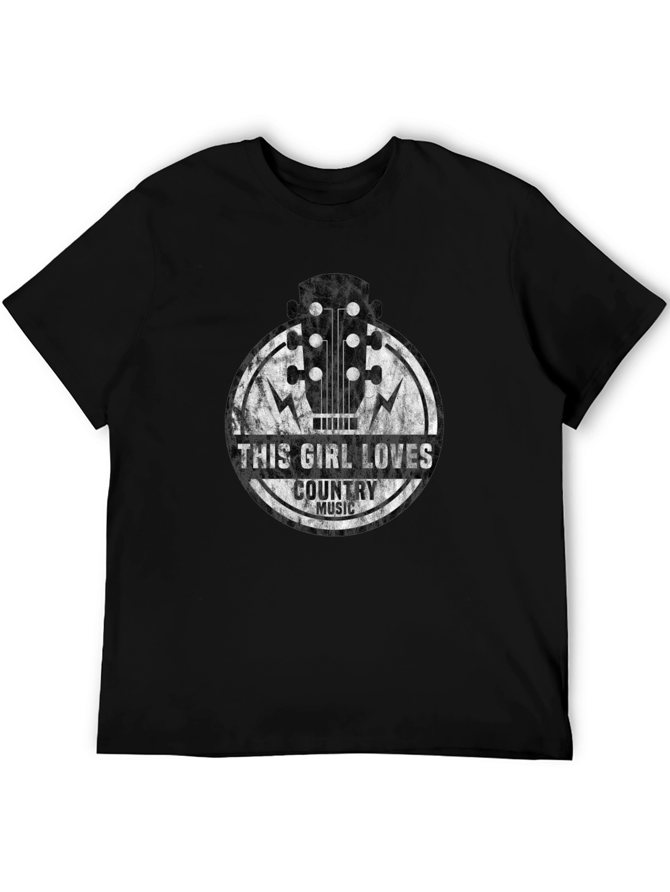 This Girl Loves Country Music Guitar Graphic Tee