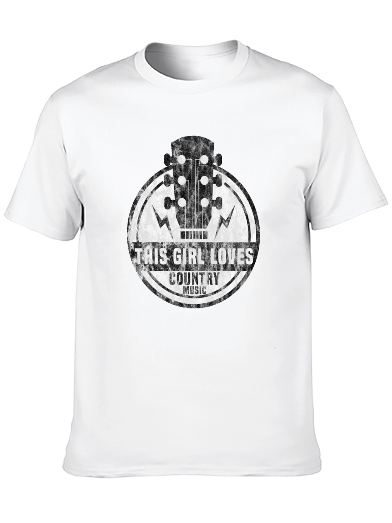 This Girl Loves Country Music Guitar Graphic Tee