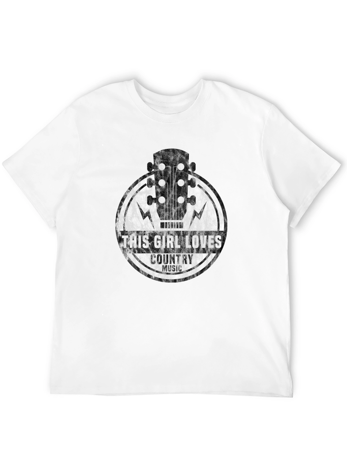 This Girl Loves Country Music Guitar Graphic Tee