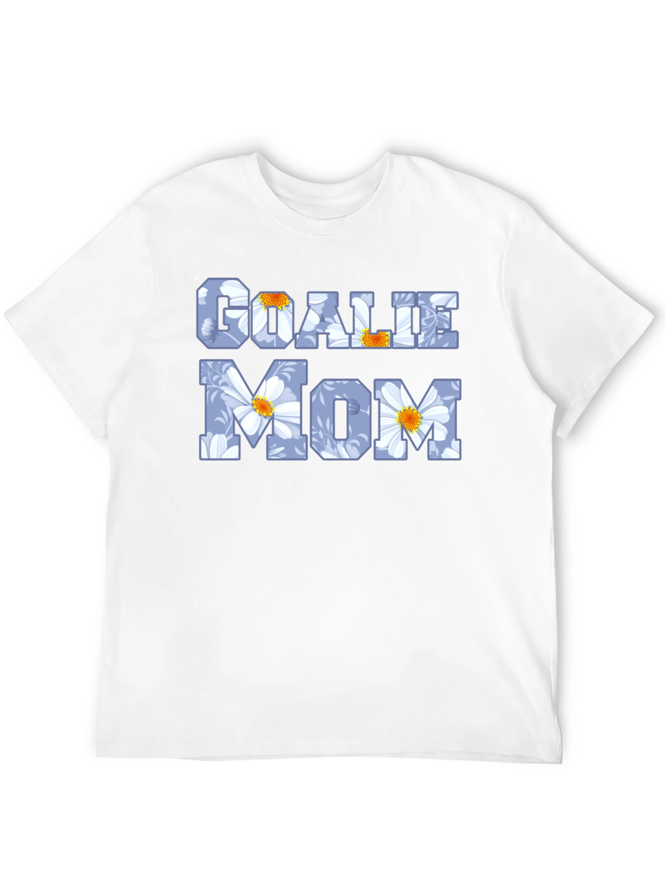 Goalie Mom Floral Graphic Tee - Black T-Shirt