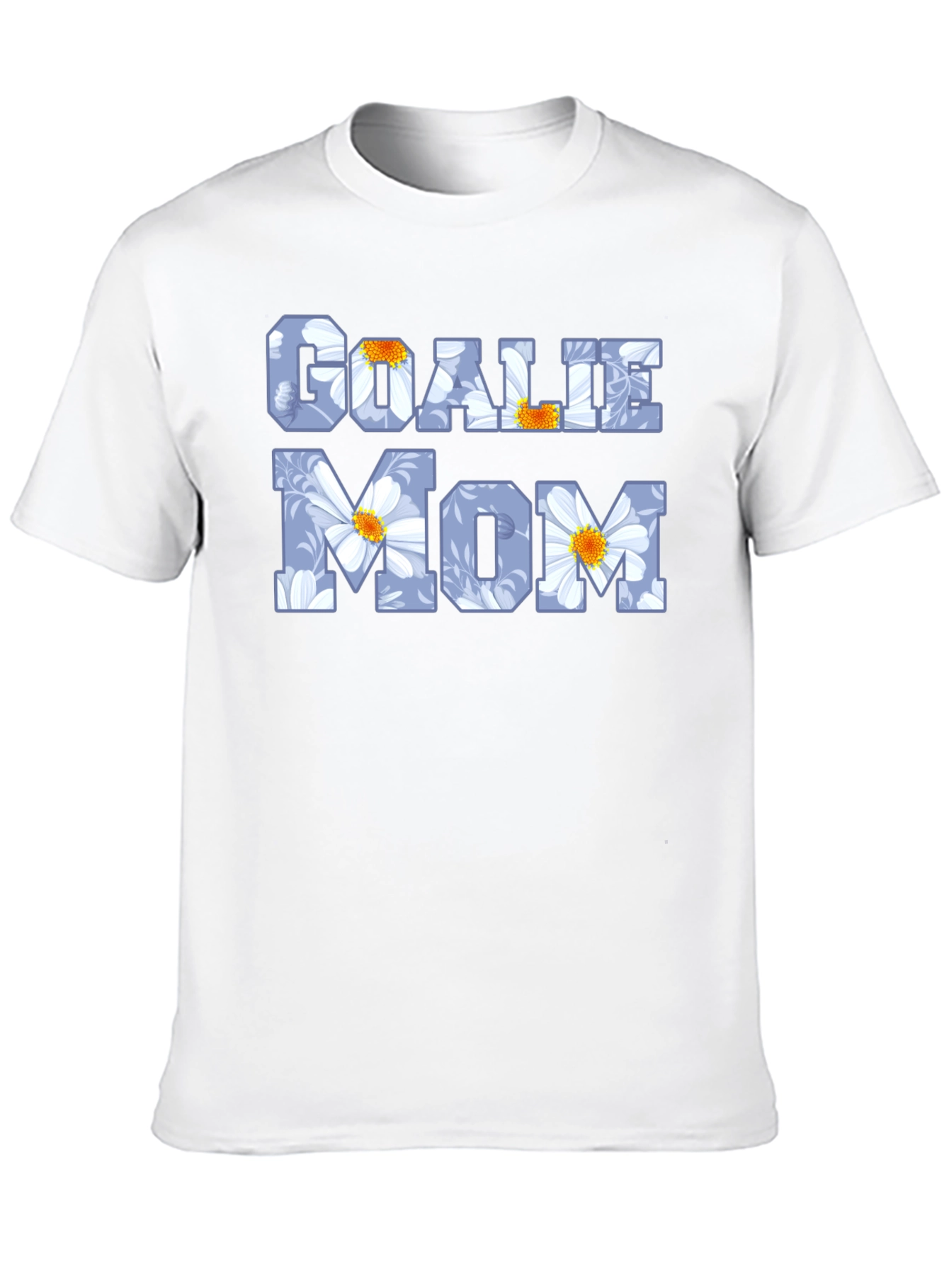 Goalie Mom Floral Graphic Tee - Black T-Shirt