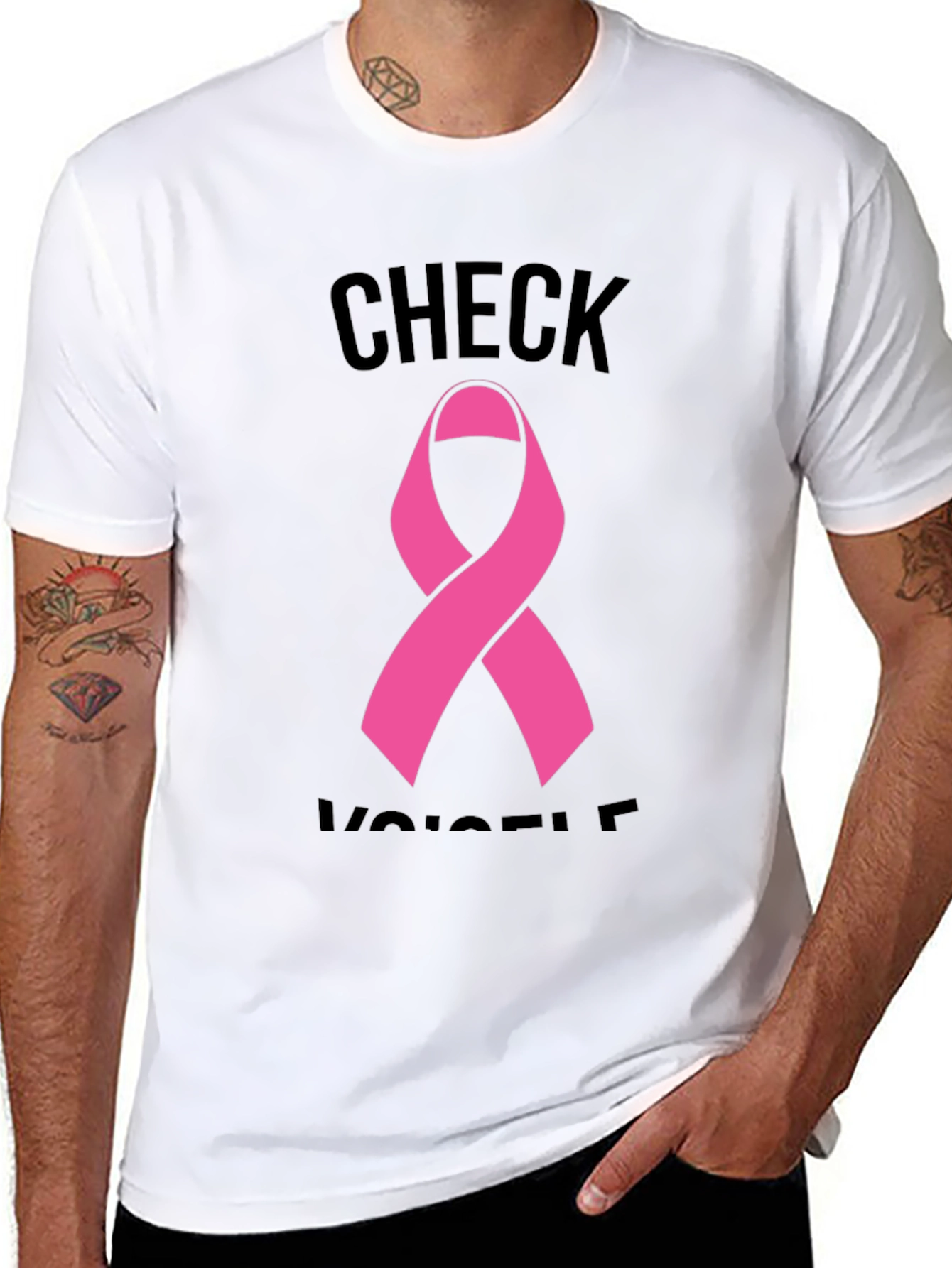 Check Yourself Breast Cancer Awareness T-Shirt
