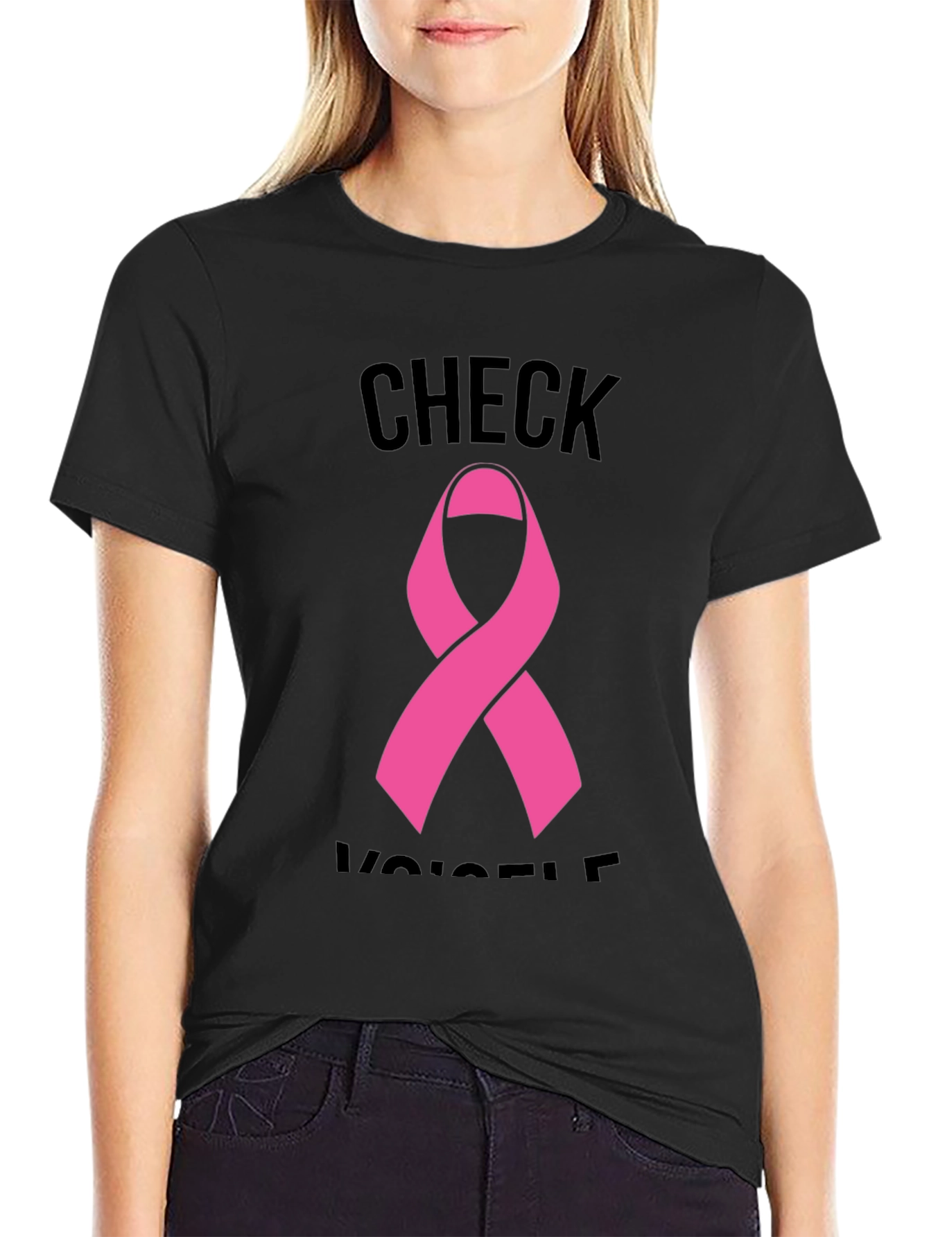 Check Yourself Breast Cancer Awareness T-Shirt