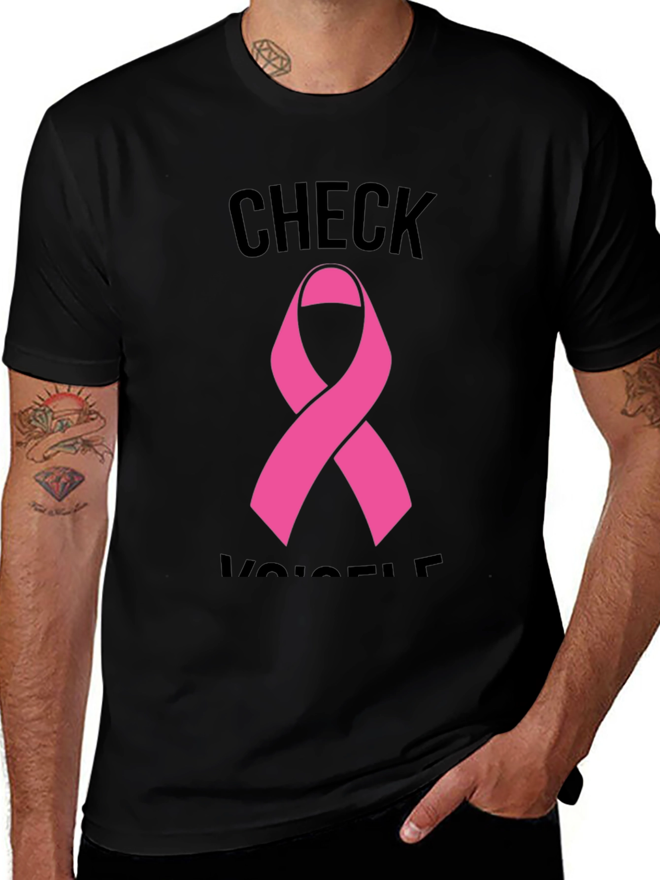 Check Yourself Breast Cancer Awareness T-Shirt
