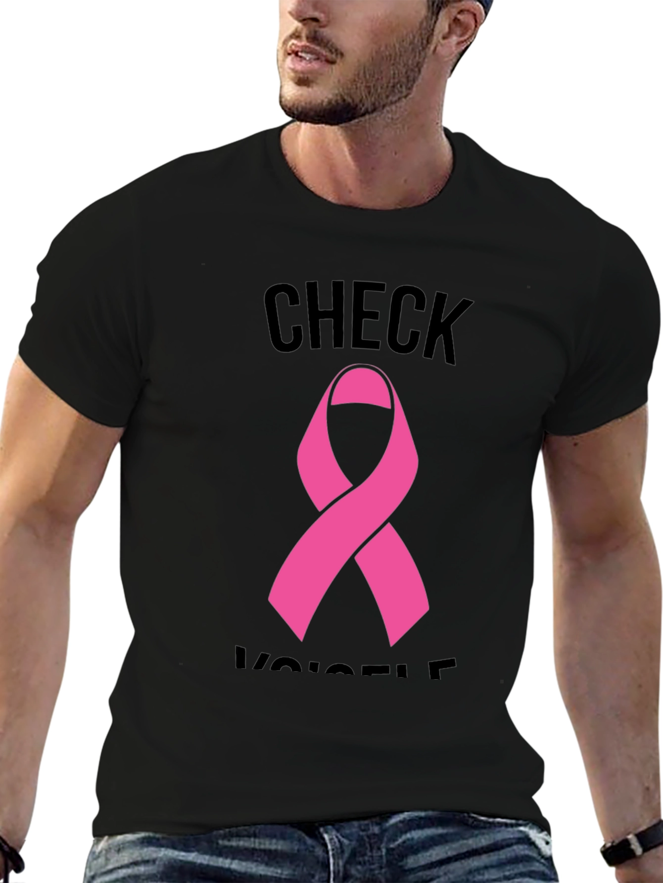 Check Yourself Breast Cancer Awareness T-Shirt