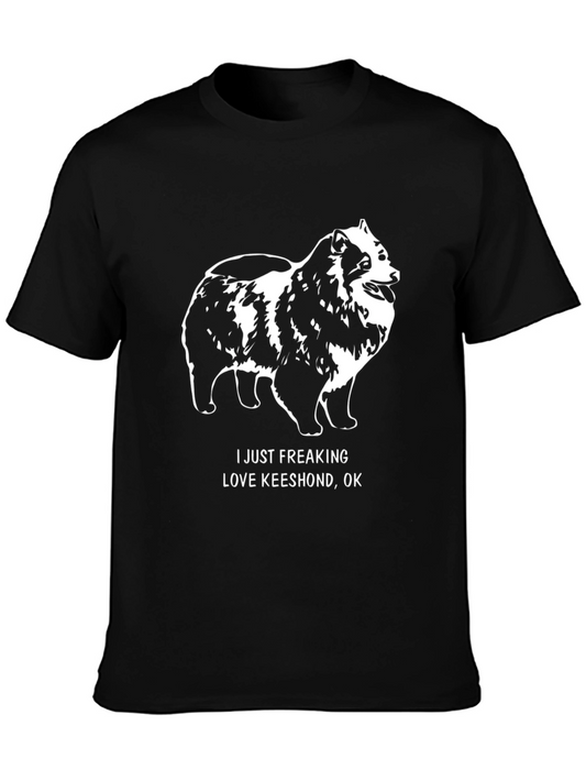 Keeshond Dog Lover T-Shirt - I Just Freaking Love Keeshonds