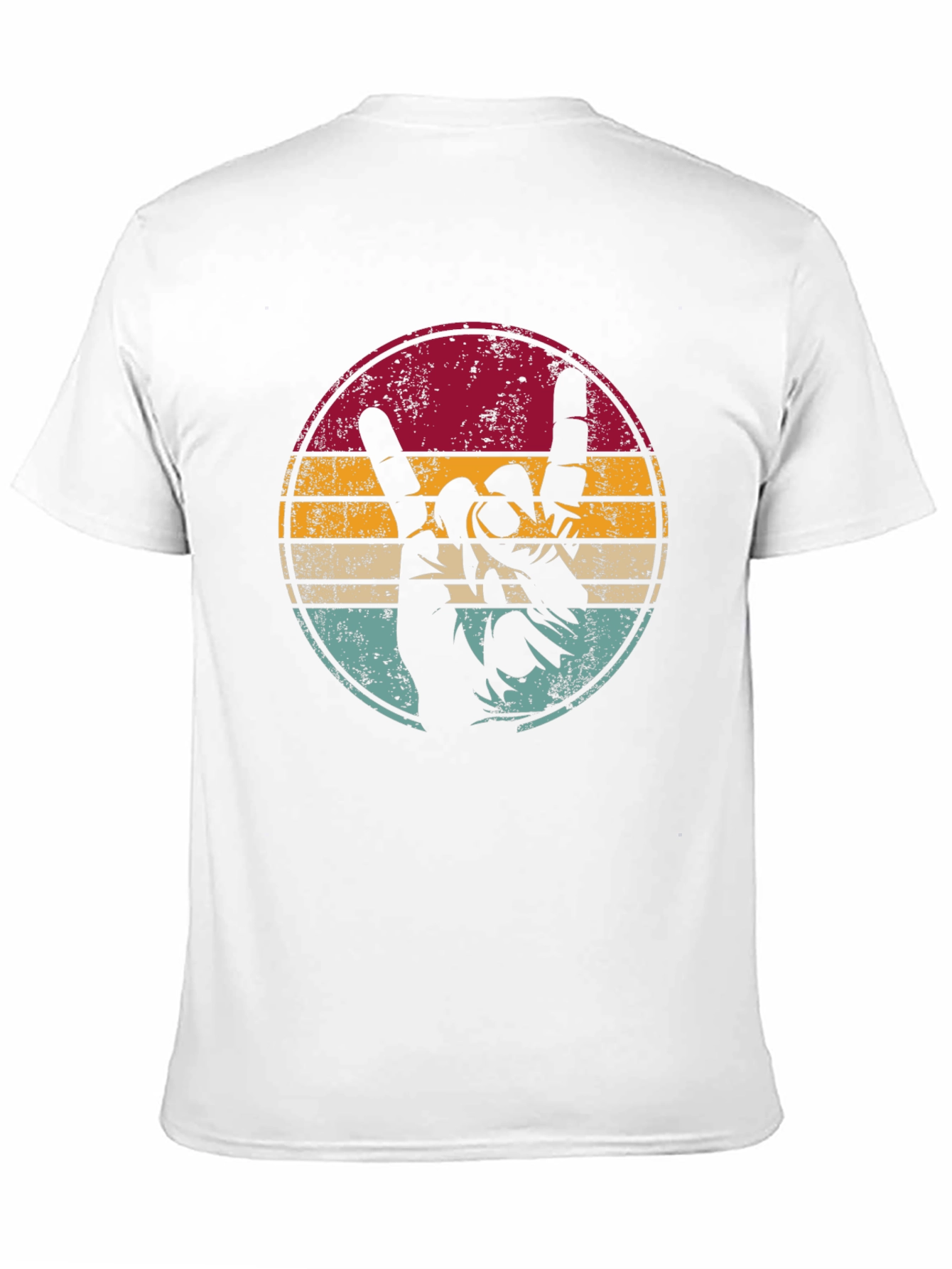 Retro Rock On Graphic Tee - Black