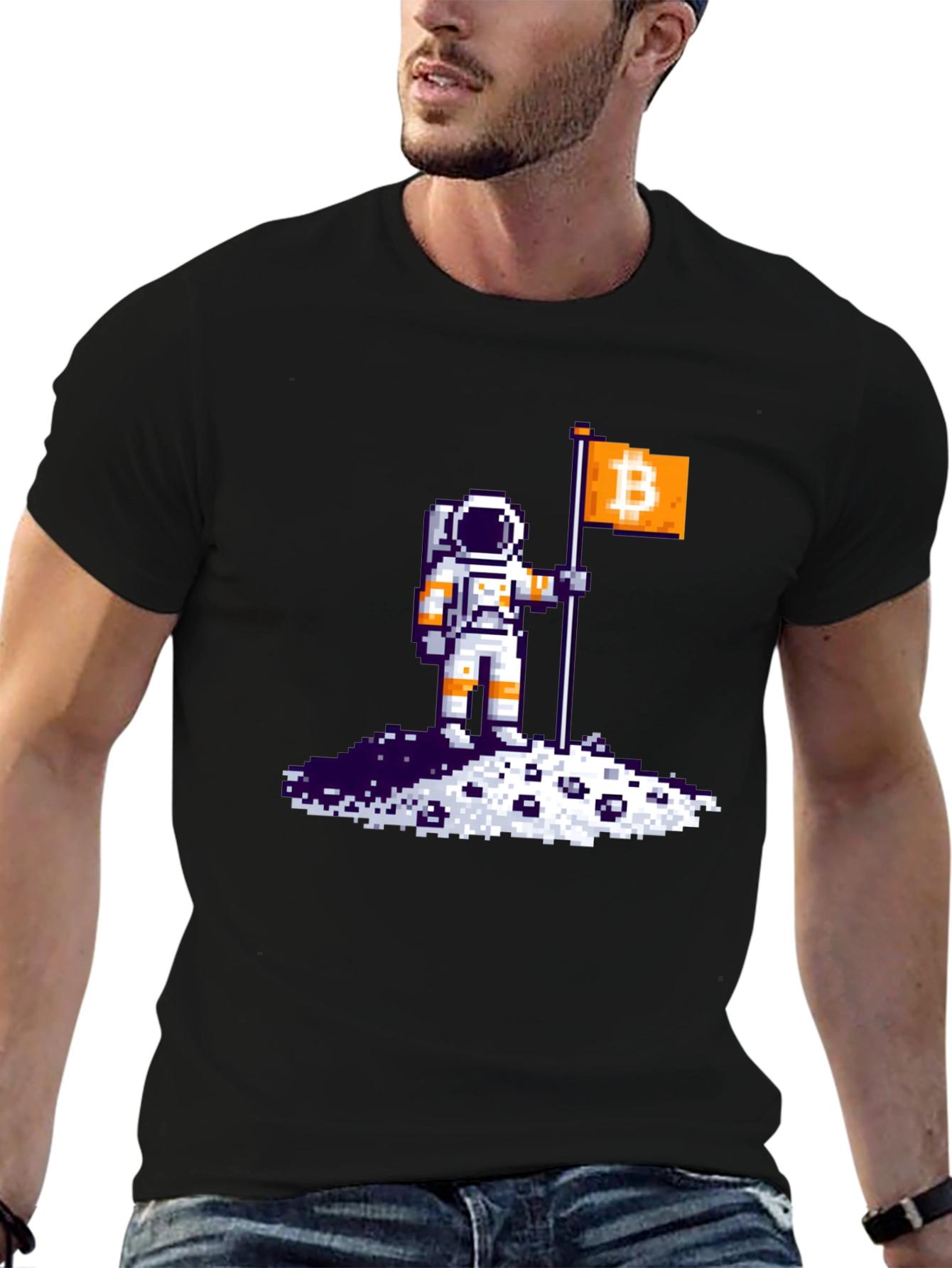 Bitcoin Astronaut Pixel Art T-Shirt