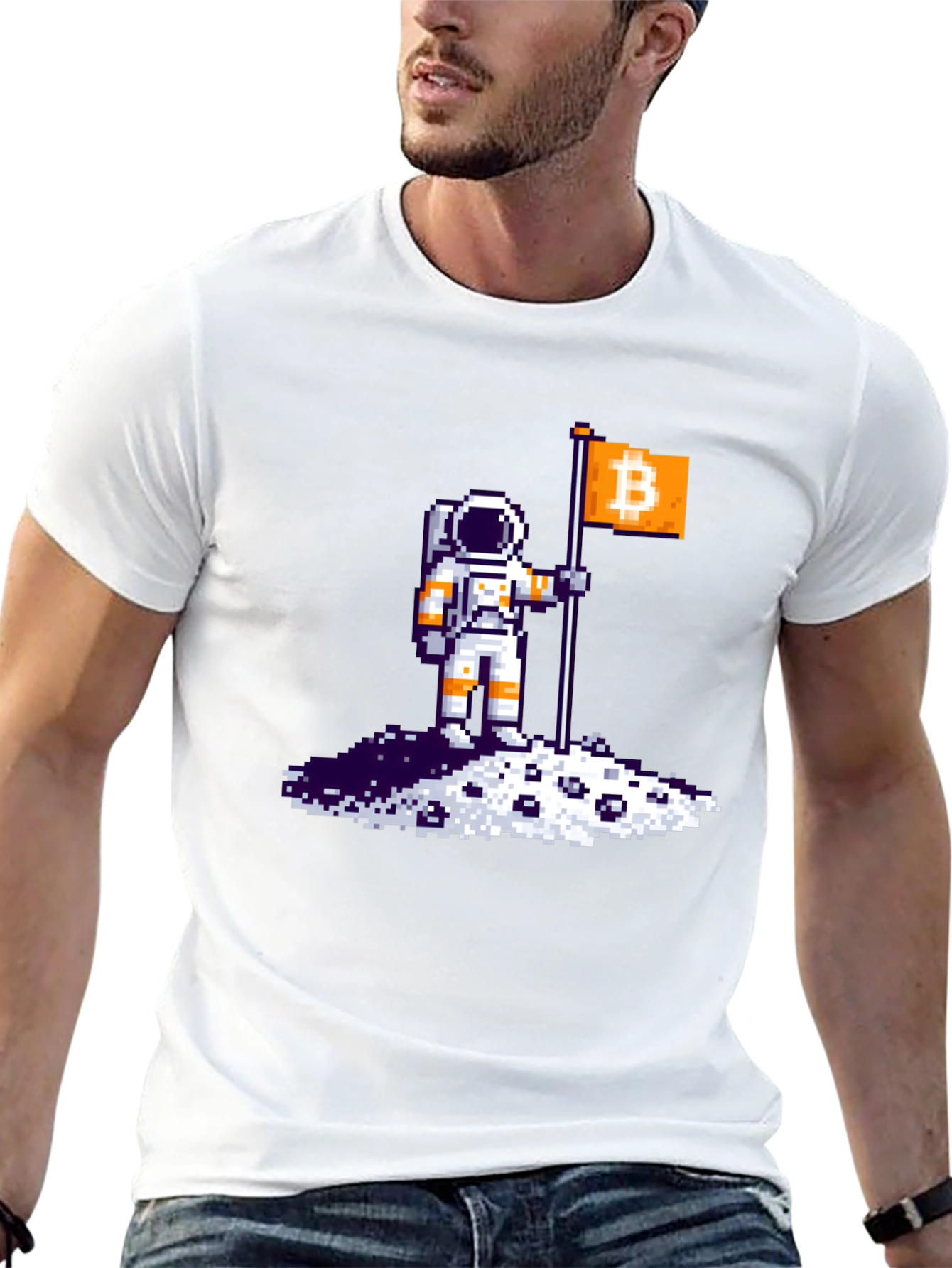 Bitcoin Astronaut Pixel Art T-Shirt