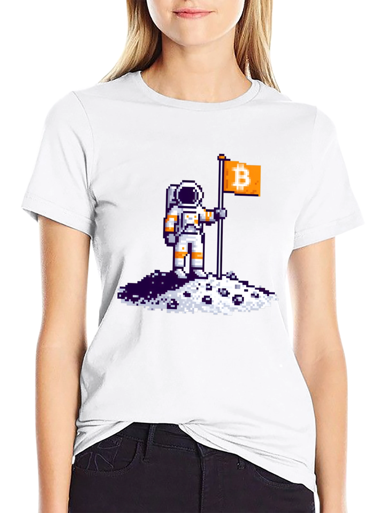 Bitcoin Astronaut Pixel Art T-Shirt