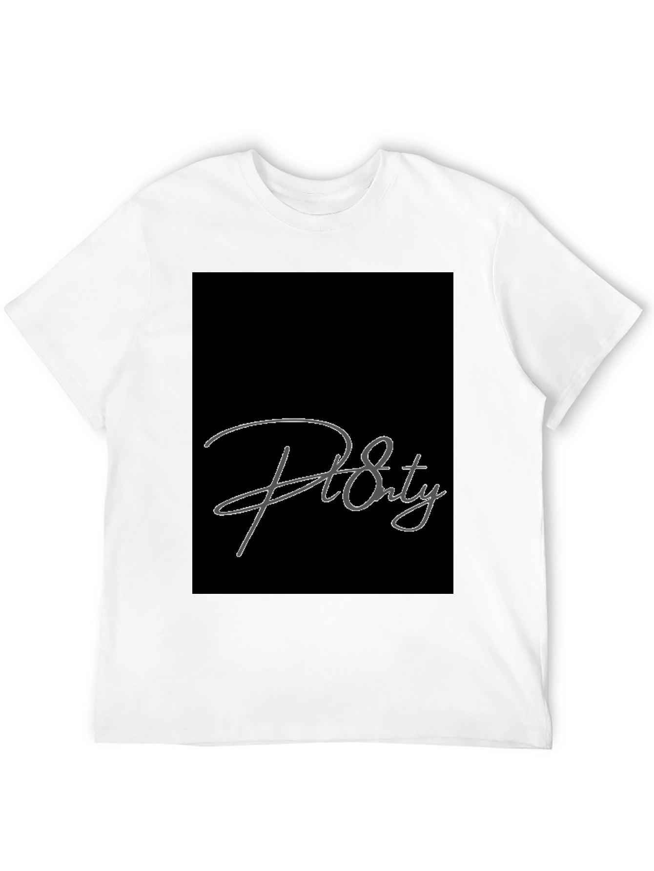 Stylish Black Graphic Tee - Pl Eighty
