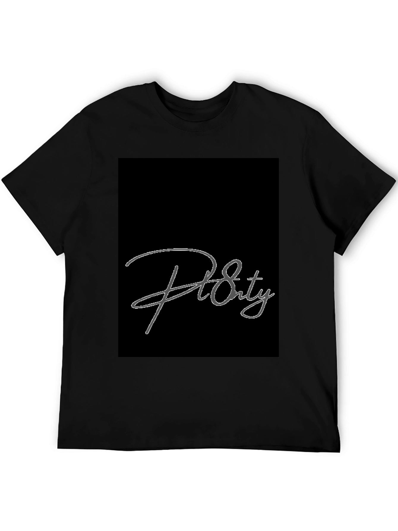 Stylish Black Graphic Tee - Pl Eighty