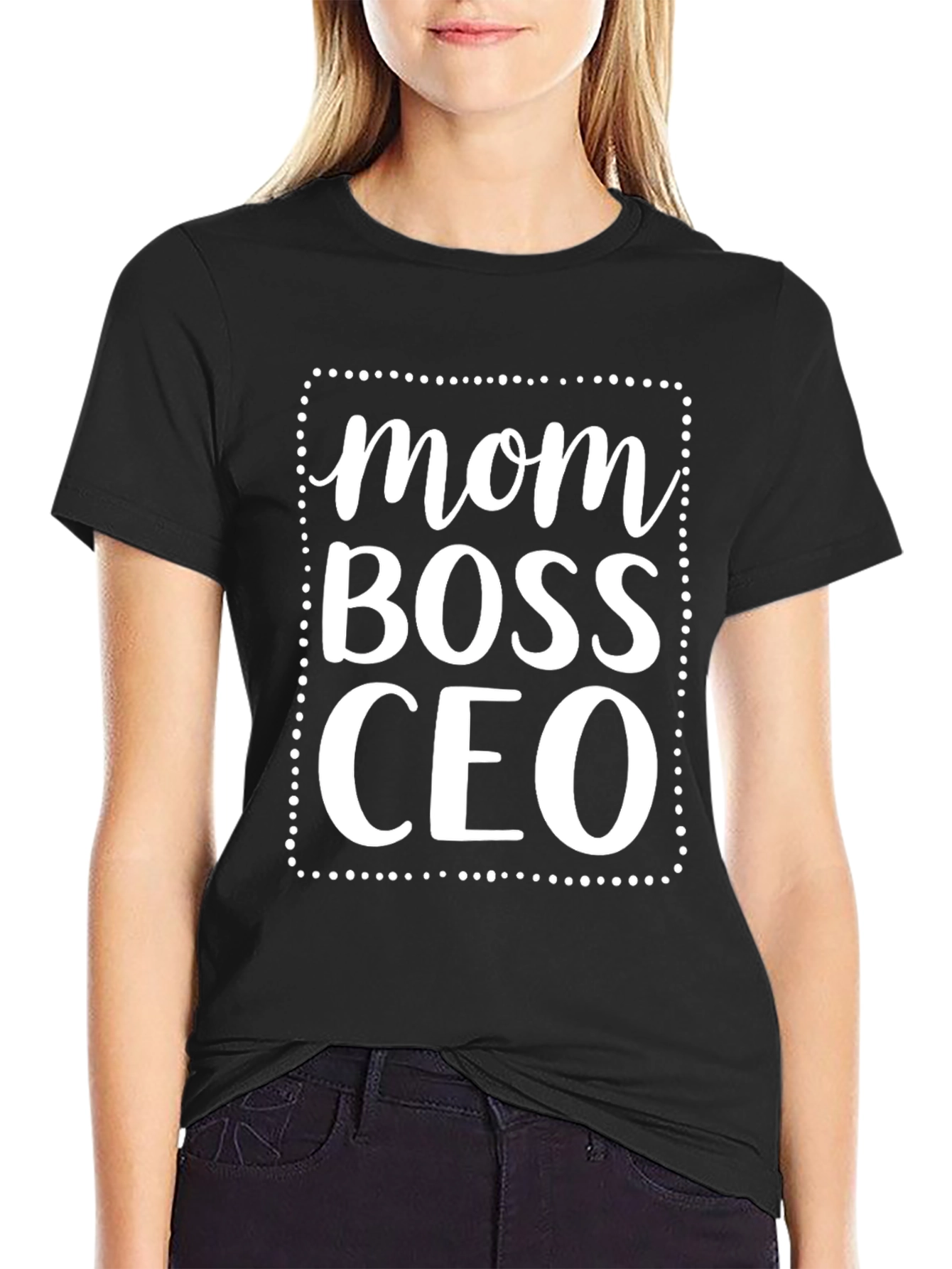 Mom Boss CEO Graphic T-Shirt - Black