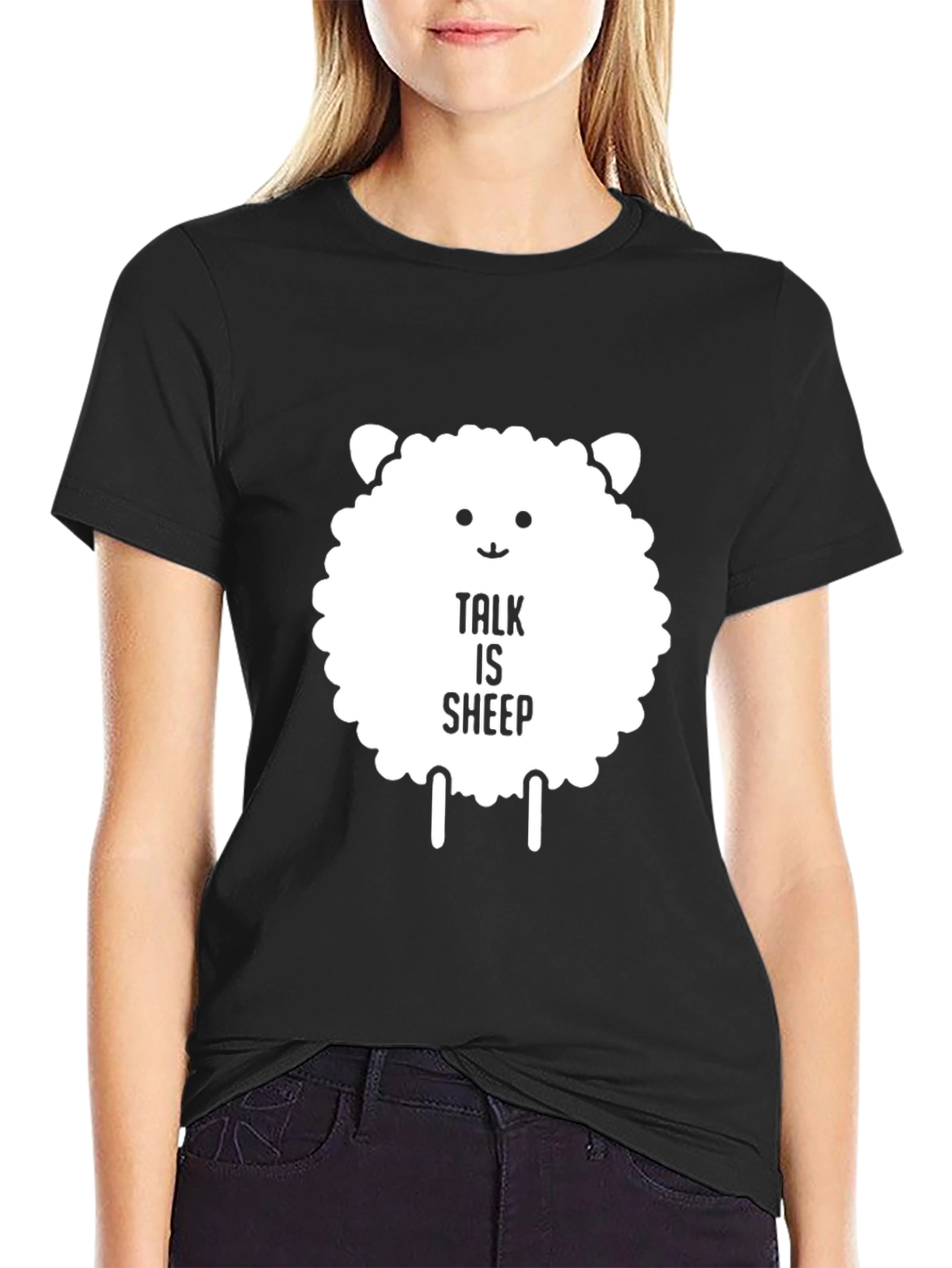 Talk is Sheep T-Shirt - Funny Sheep Pun Tee