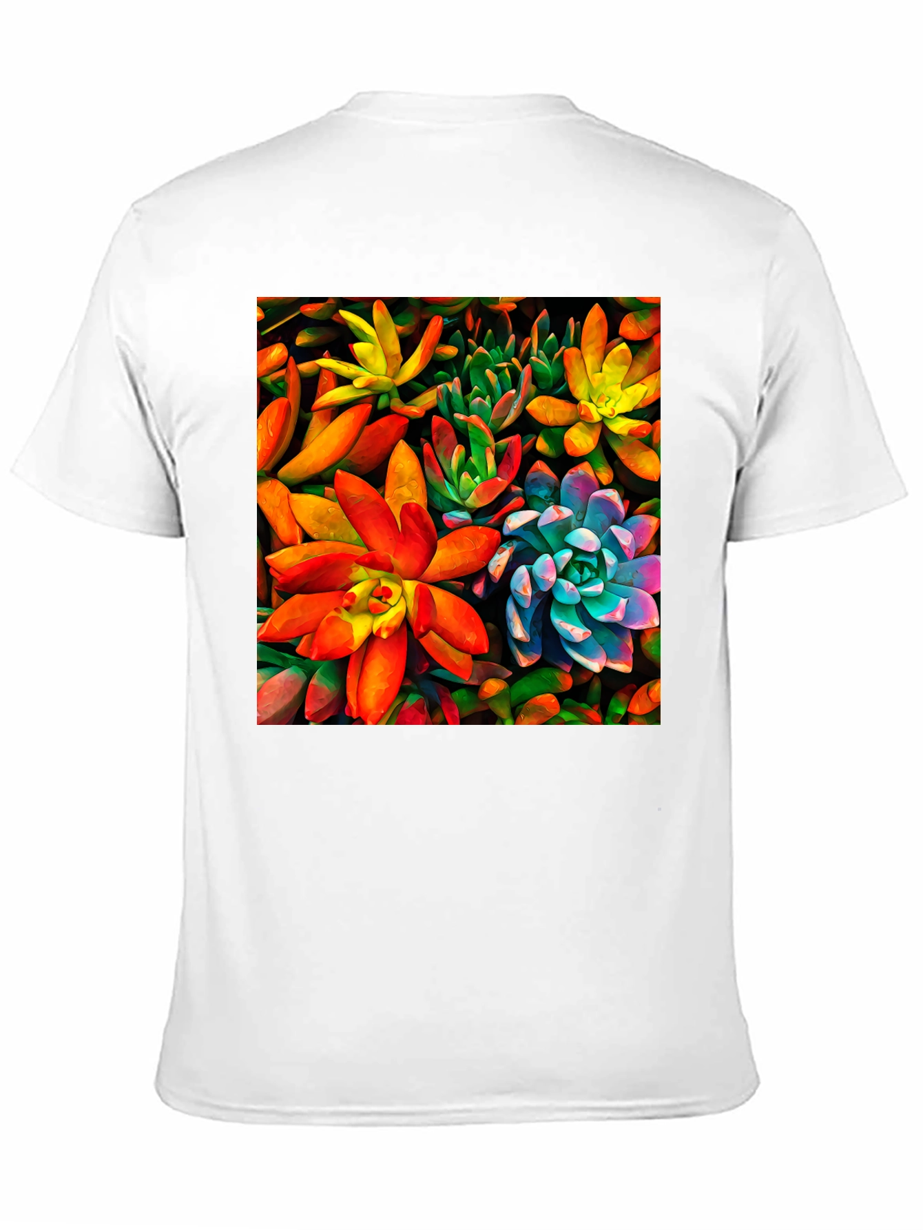 Bold Succulent Plant T-Shirt - Black