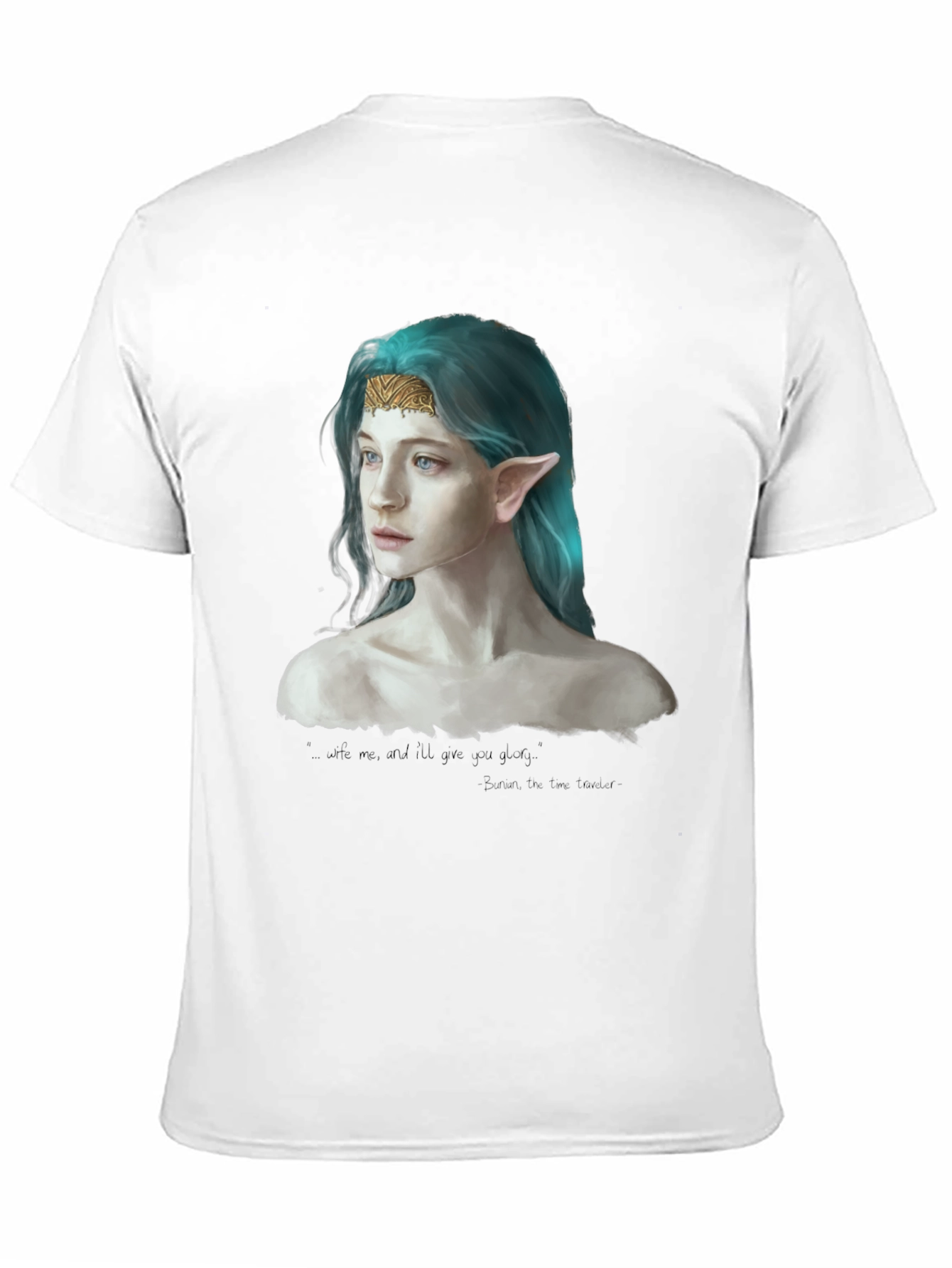 Elf Portrait Black T-Shirt