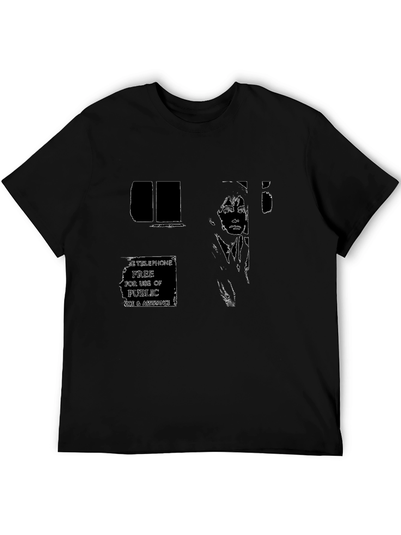 Graphic Print T-Shirt - Telephone Booth Design