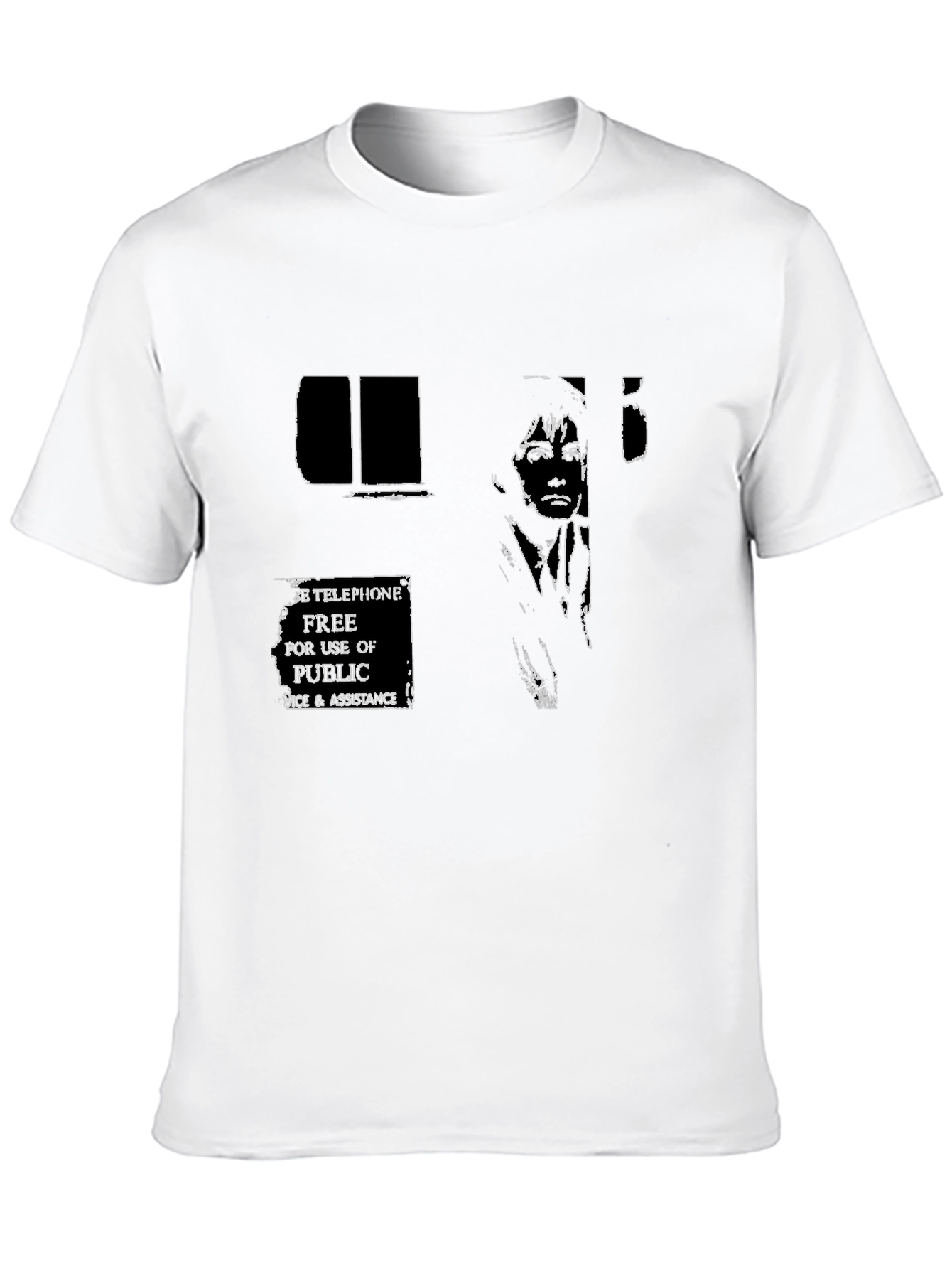 Graphic Print T-Shirt - Telephone Booth Design