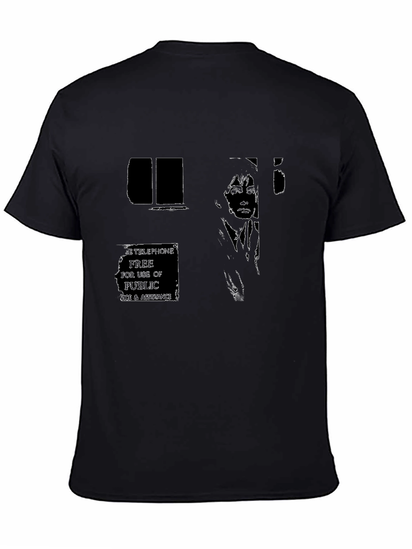 Graphic Print T-Shirt - Telephone Booth Design