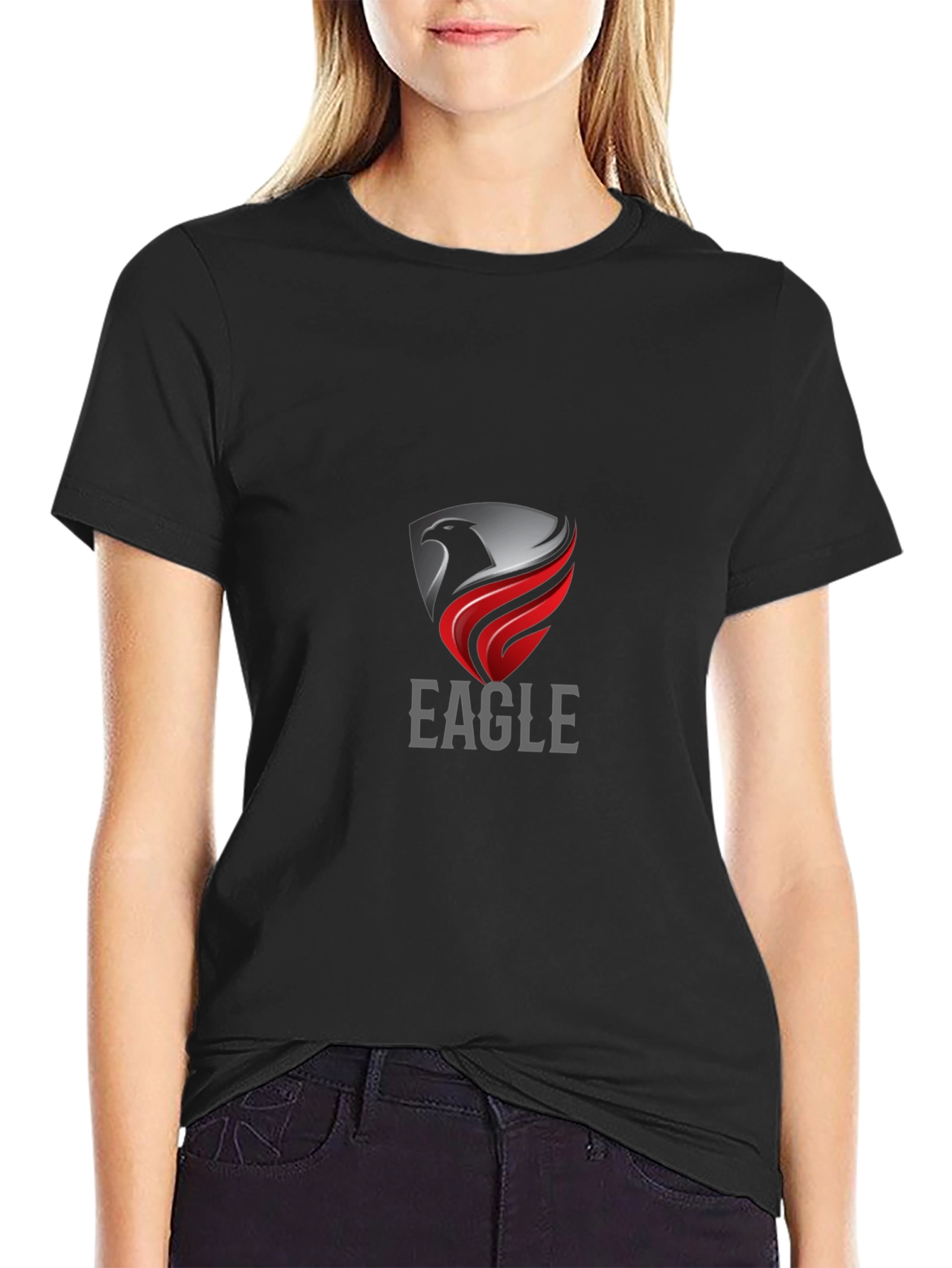 Eagle Crest Graphic Tee - Stylish Mens Black T-Shirt