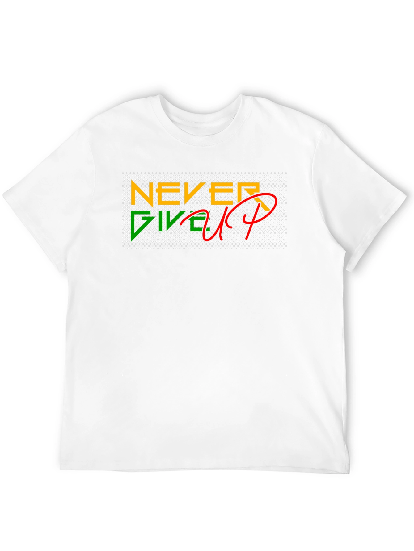 Never Give Up Black T-Shirt
