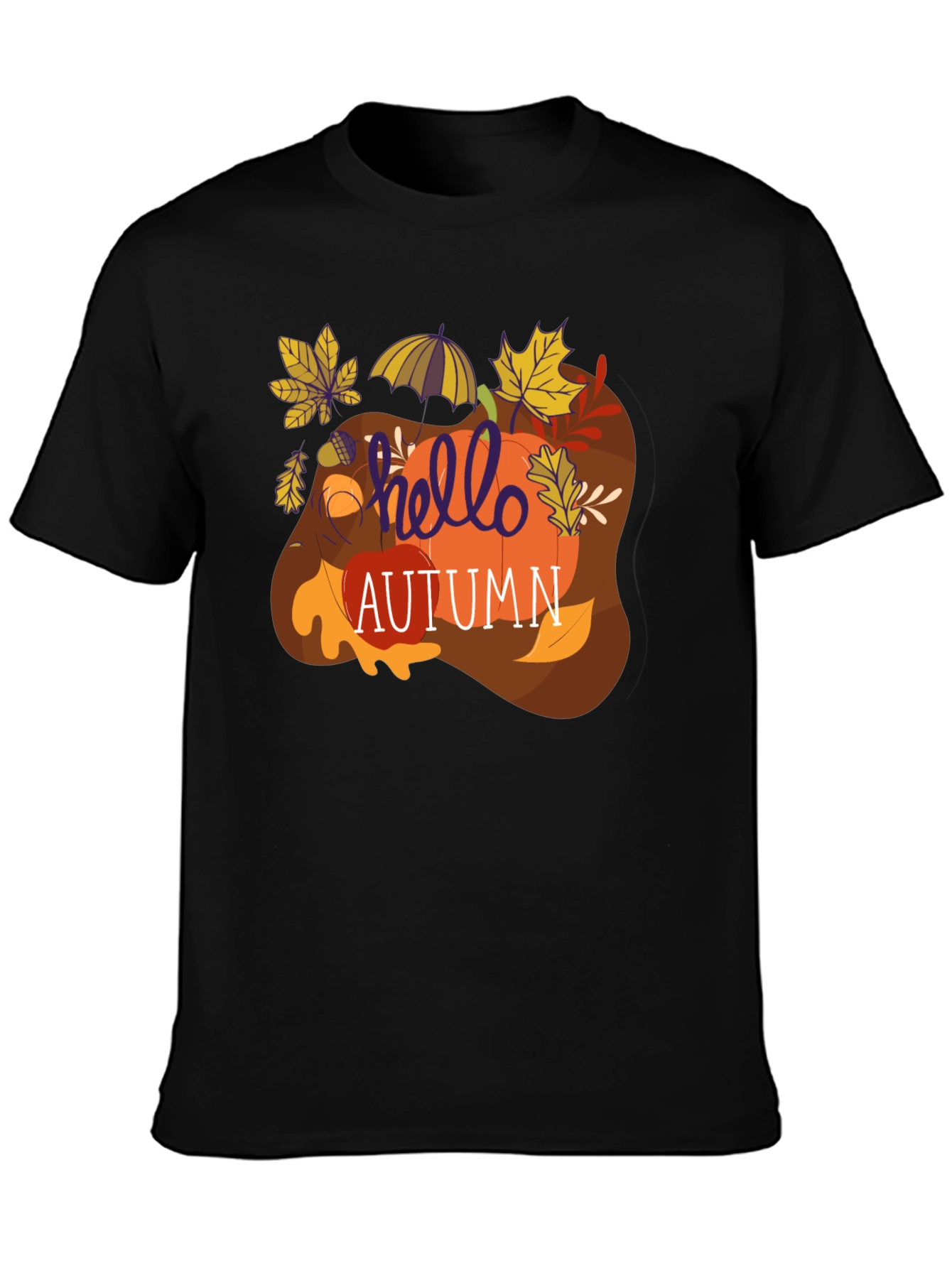 Hello Autumn Graphic Tee - Fall Season T-Shirt