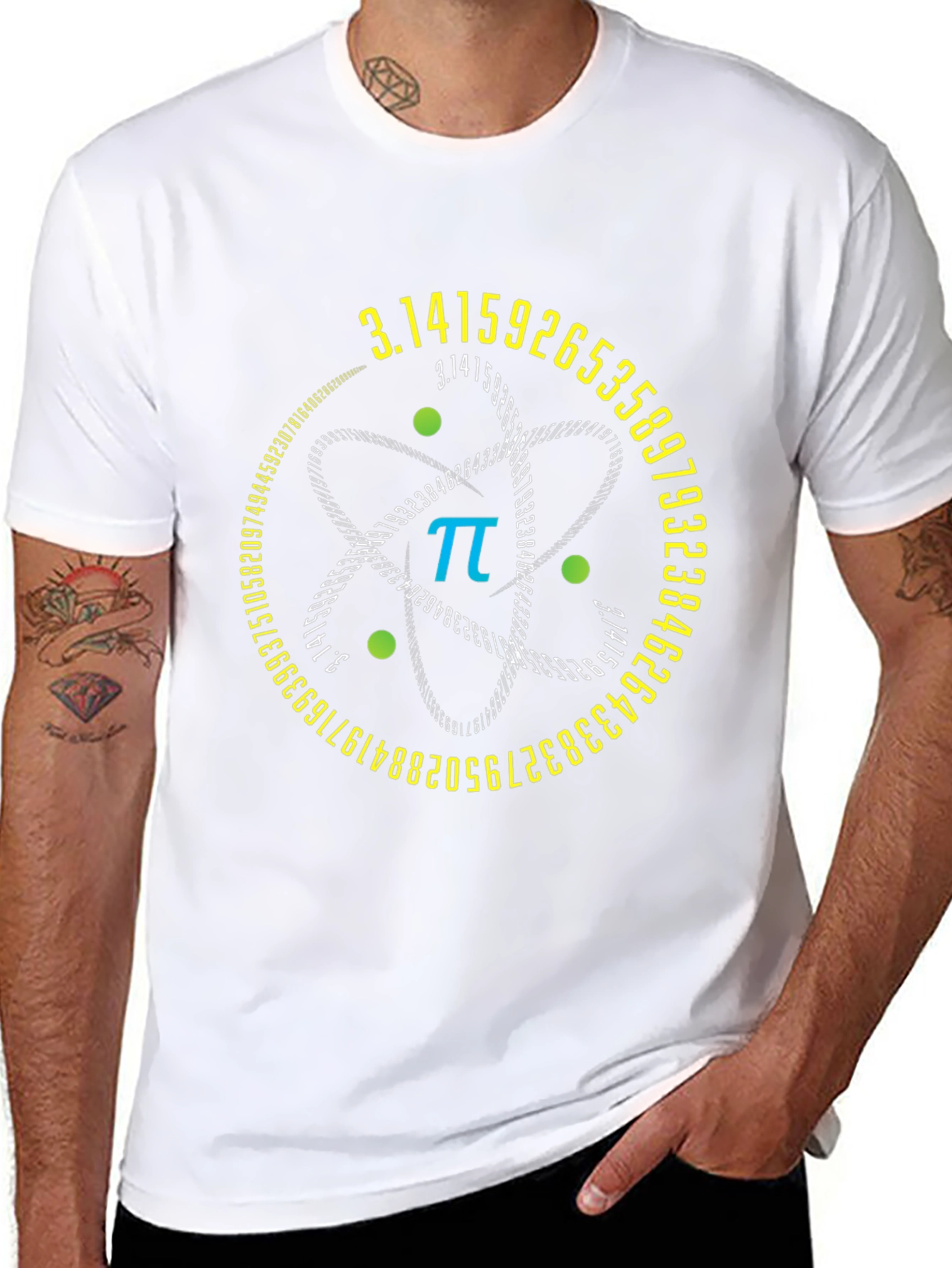 Math Pi Symbol Black T-Shirt - Unique Graphic Tee