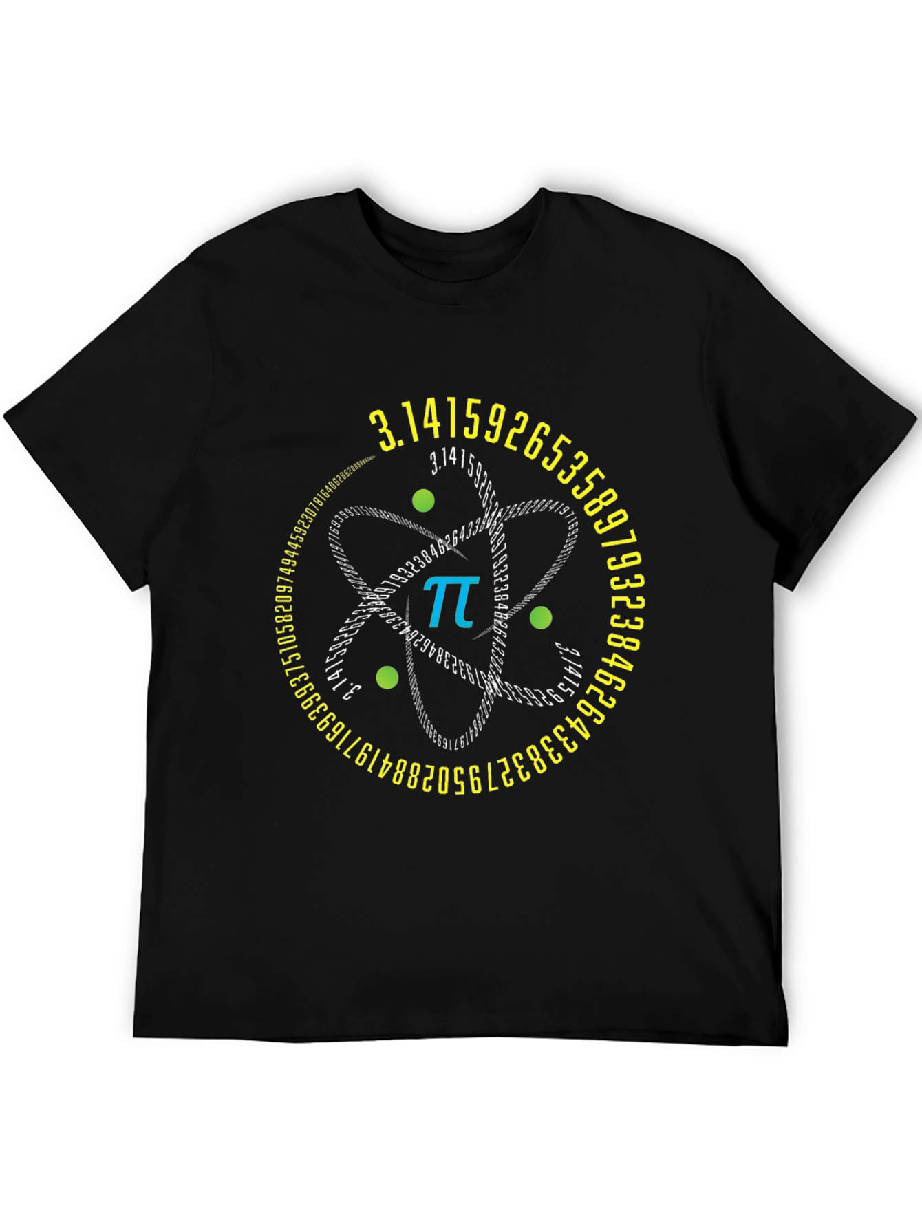 Math Pi Symbol Black T-Shirt - Unique Graphic Tee